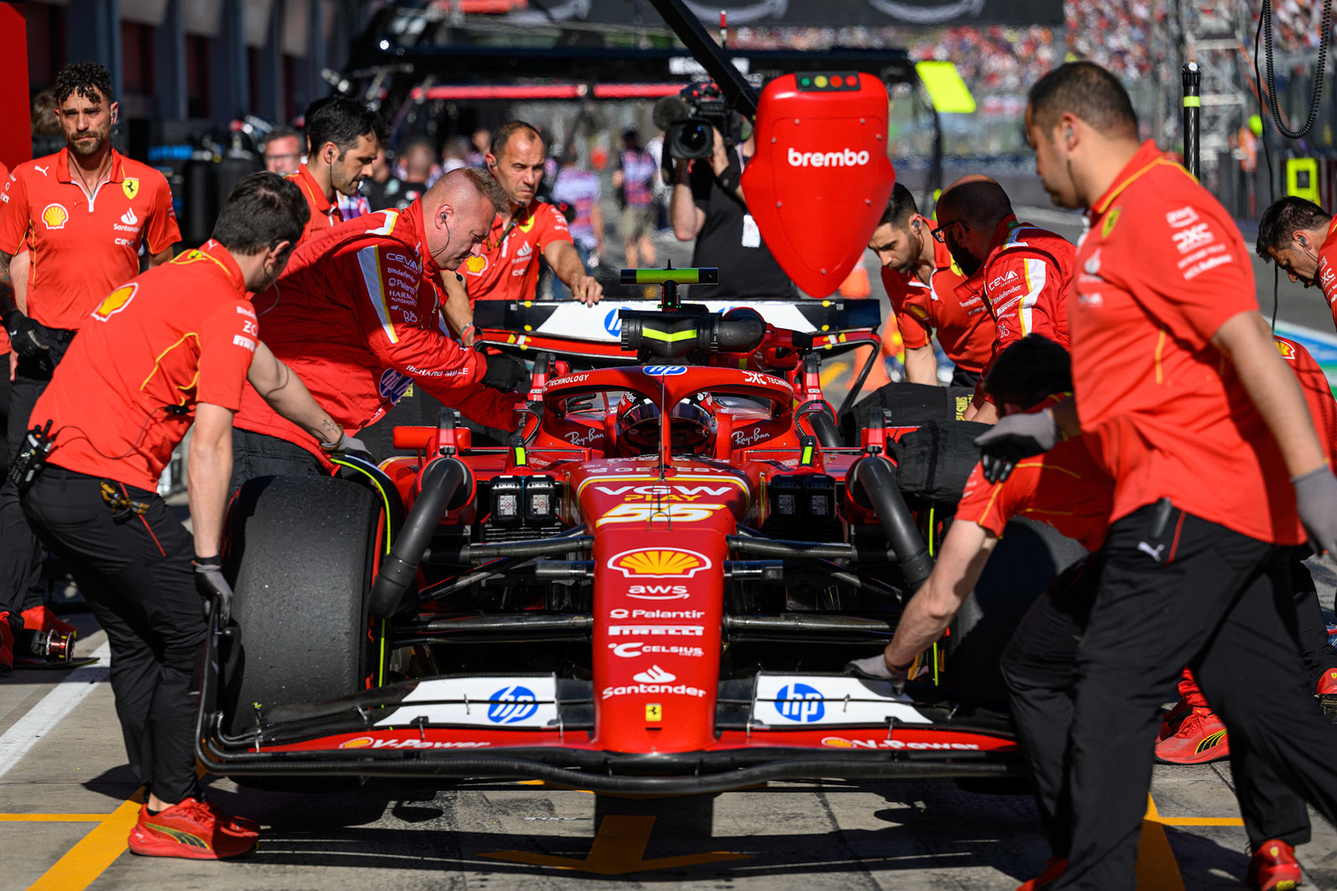 Carlos Sainz #55, Scuderia Ferrari; F1 GP Imola / Italien Freitag, 17.05.2024