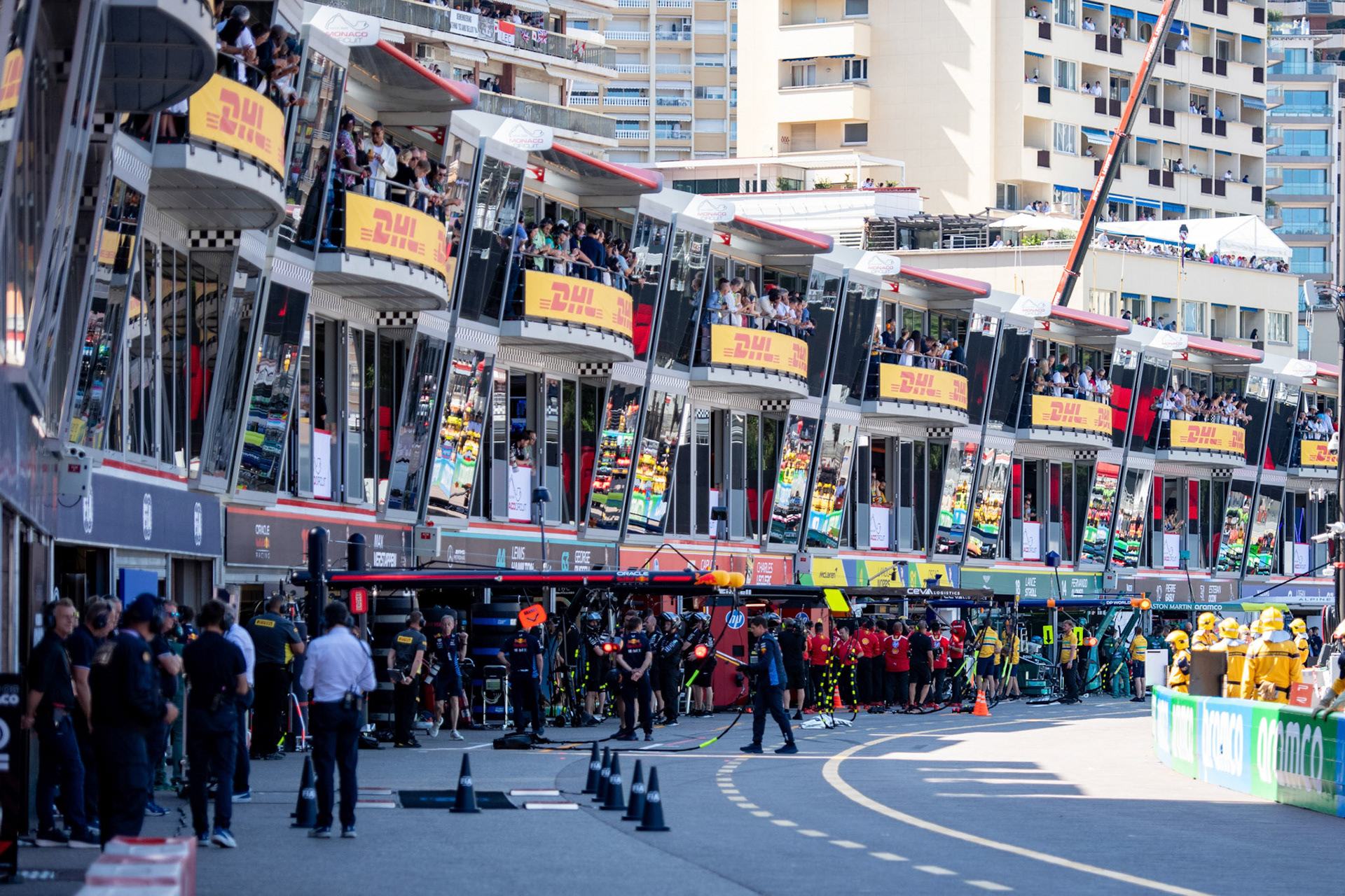 Pitlane - Boxengasse; Formel1 GP Monaco Samstag, 25.05.2024