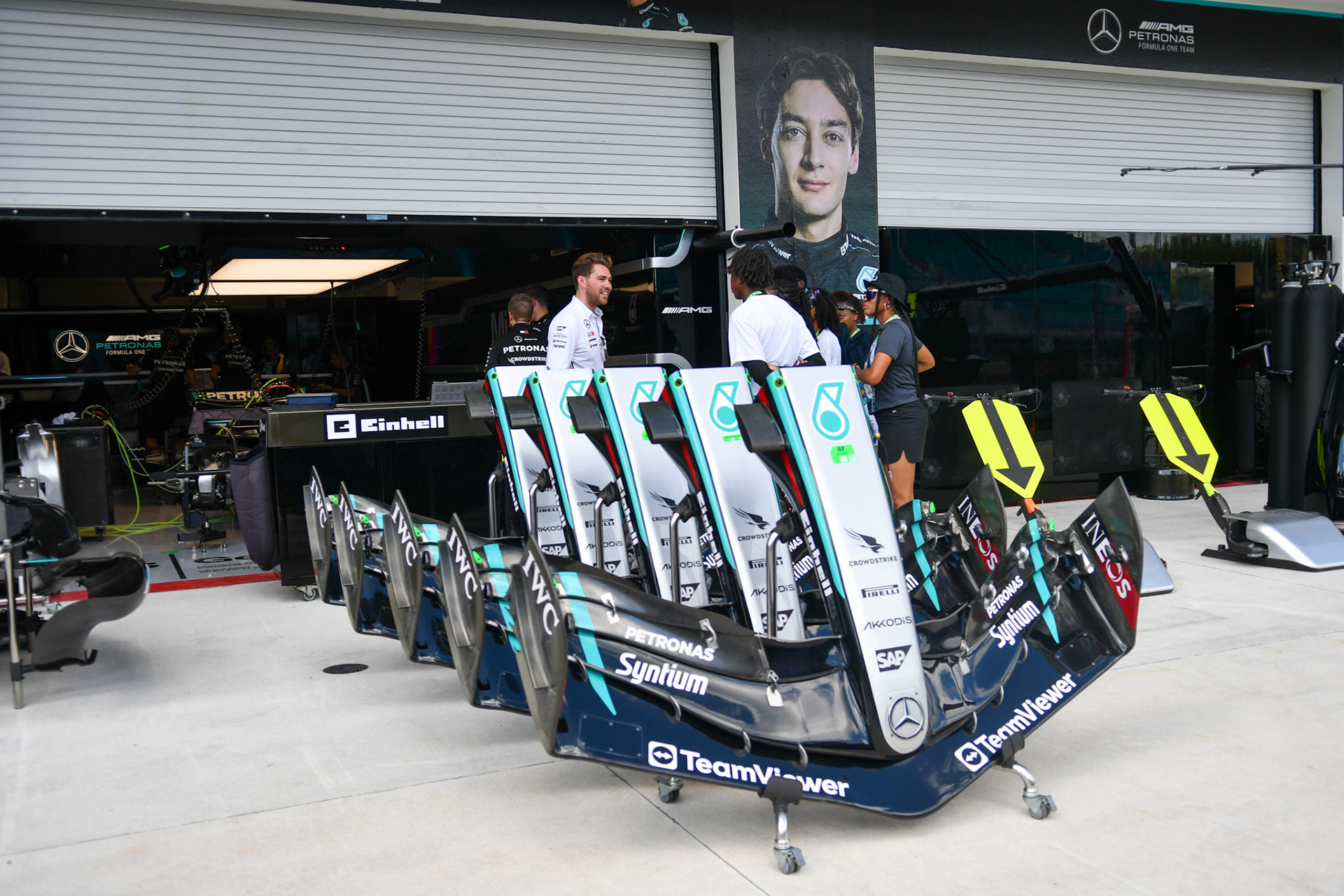 Frontwings des Mercedes-AMG Petronas F1 Team; Formel 1 GP Miami / USA. 04.05.2024