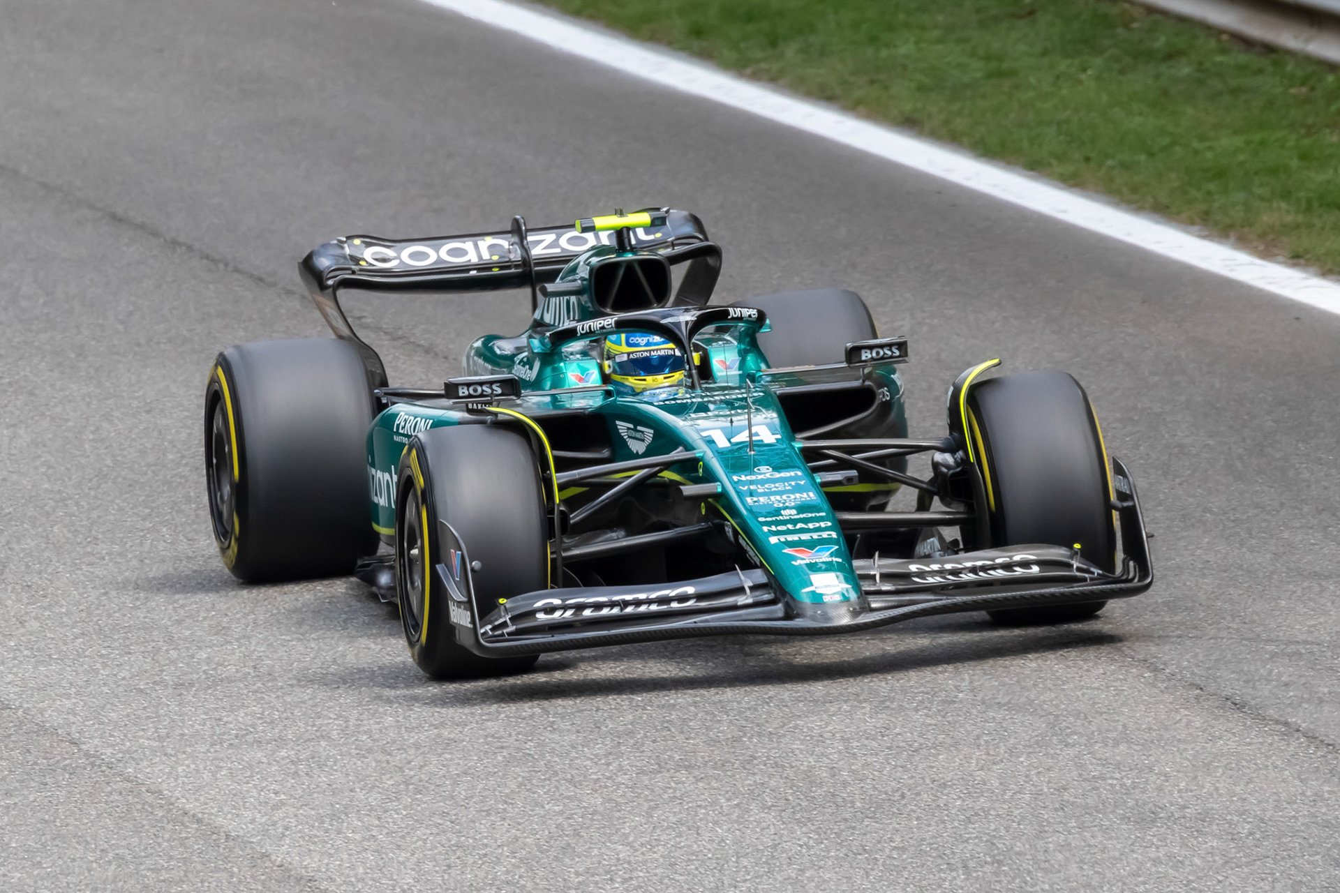 Fernando Alonso (ESP) Aston Martin Formula One Team; Formel 1 GP Italien / Monza. Freitag, 01.09.2023