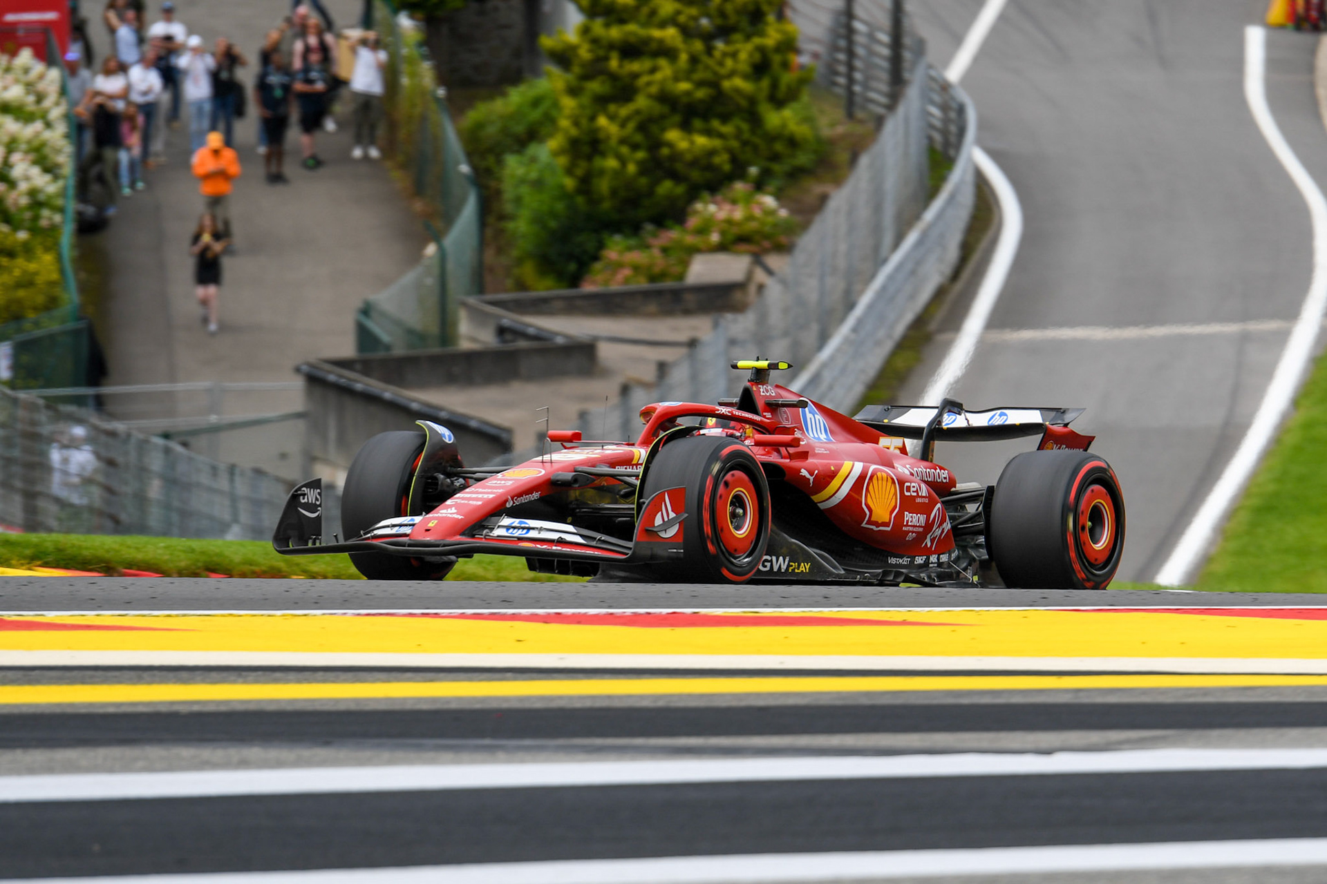 Carlos Sainz #55, Scuderia Ferrari;Formel 1 GP Spa / Belgien. Freitag, 26.07.2024