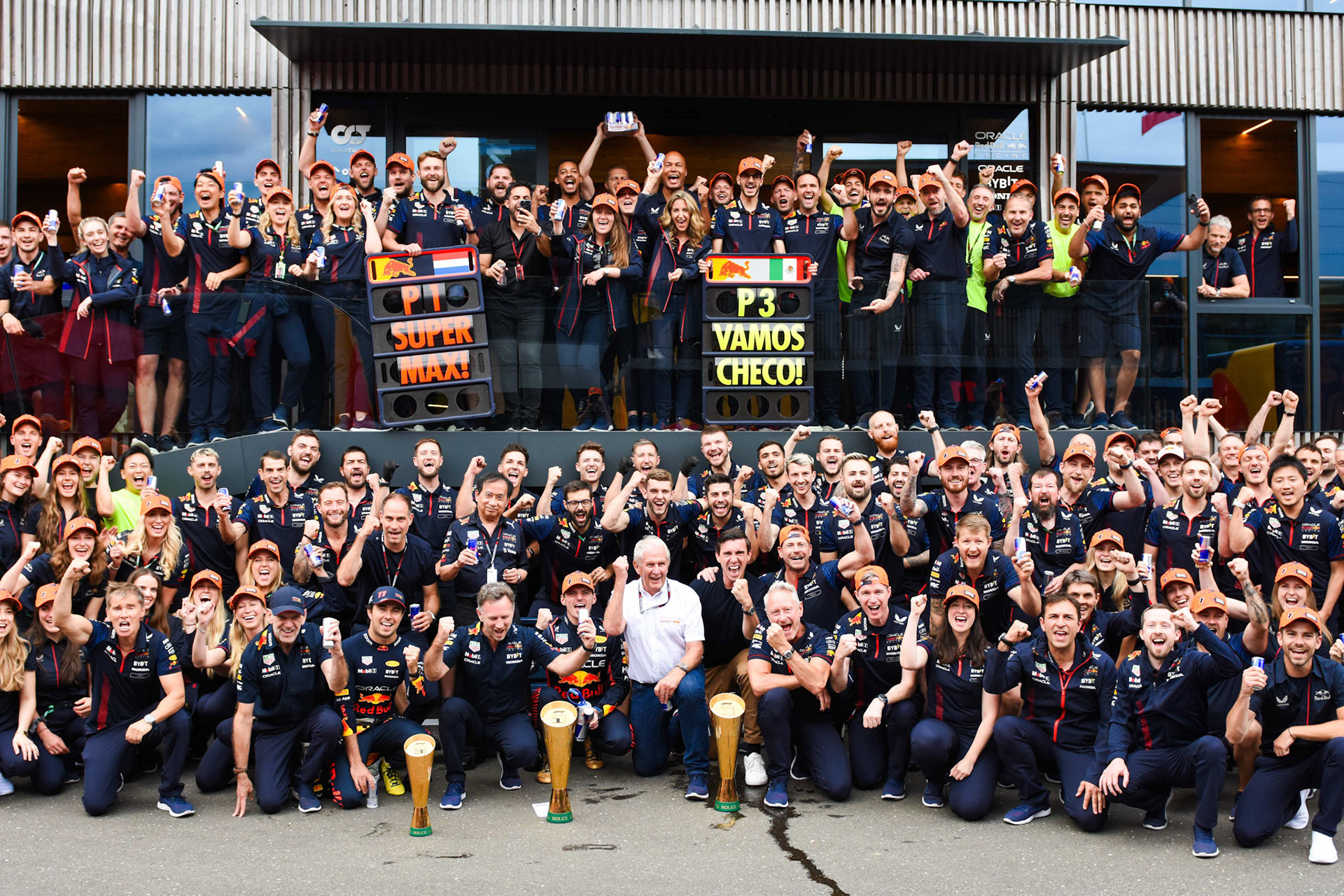 Red Bull Racing, Siegesfeier, Celebration; Formel 1 GP Austria / Österreich. Sonntag, 02.07.2023
