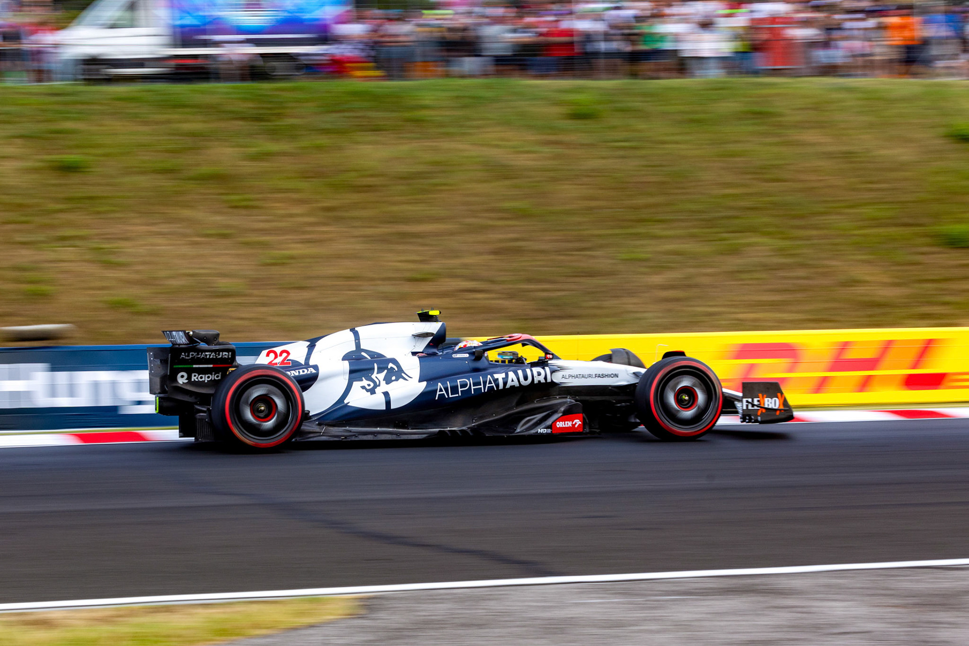 Yuki Tsunoda (JPN) Scuderia Alpha Tauri;Formel 1 GP Budapest / Ungarn. Feitag, 21.07.2023