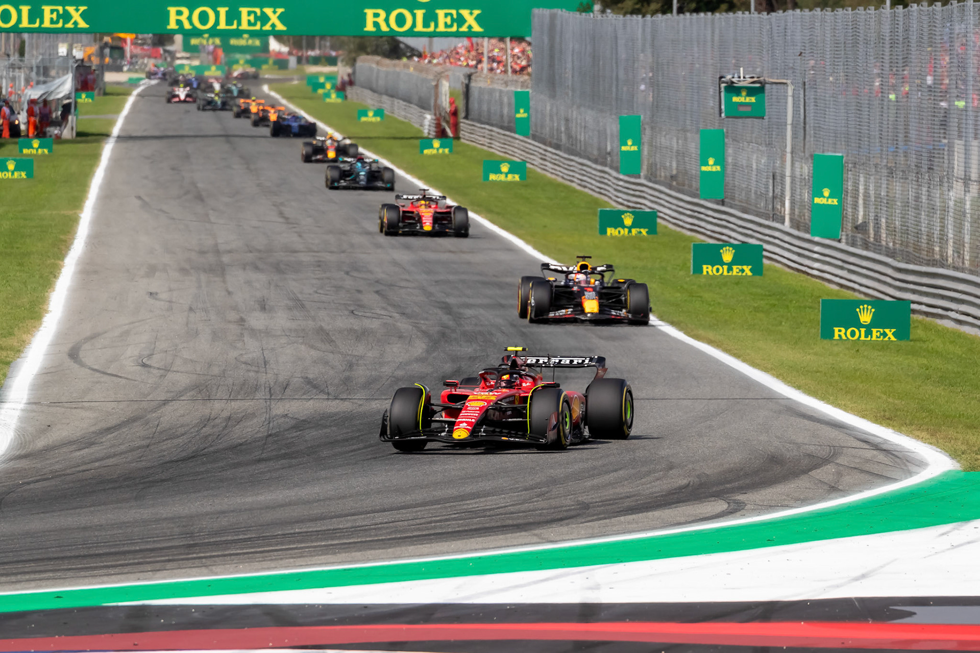 Carlos Sainz (ESP) Scuderia Ferrari; Formel 1 GP Italien / Monza. Sonntag, 03.09.2023