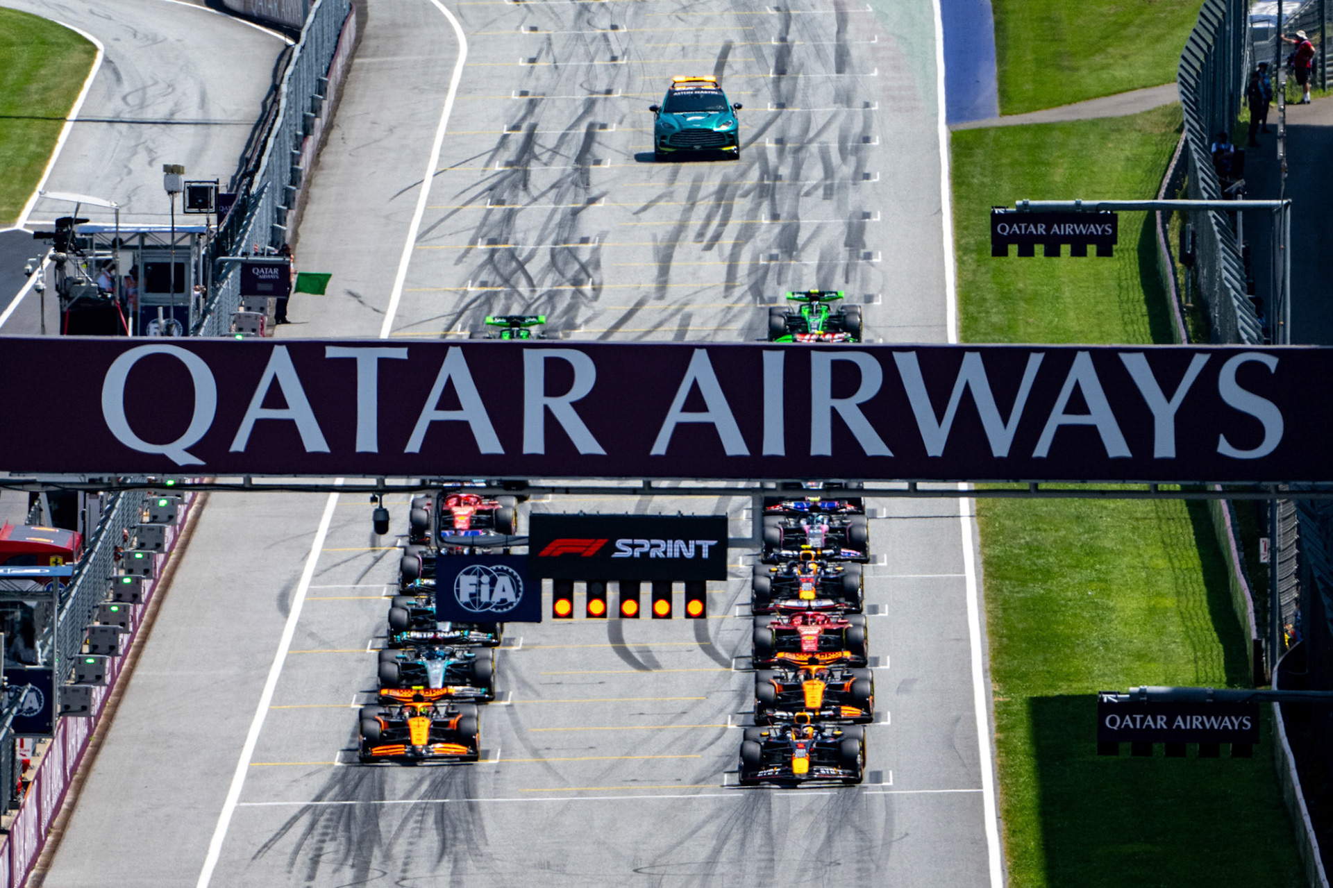 Rennstart zum Sprintrennen;Formel 1 GP Austria / Österreich. Samstag, 29.06.2024