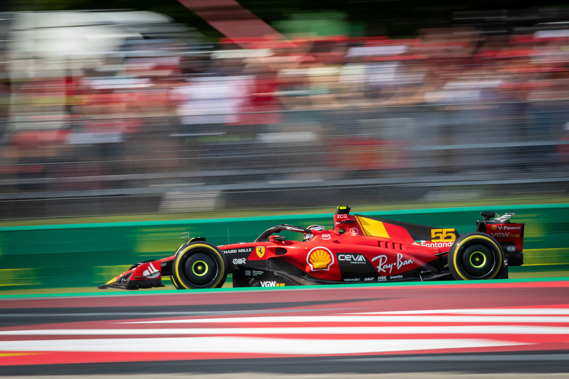 Carlos Sainz (ESP) Scuderia Ferrari; Formel 1 GP Italien / Monza. Sonntag, 03.09.2023