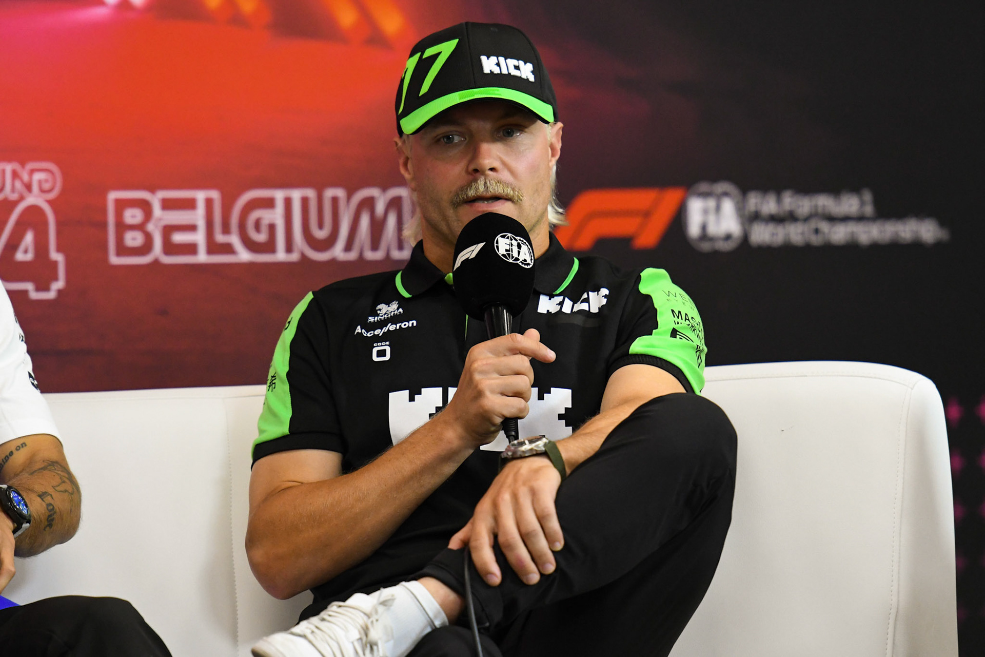 Valtteri Bottas #77, Stake F1 Team Kick Sauber in der Pressekonferenz;Formel 1 GP Spa / Belgien. Donnerstag, 25.07.2024