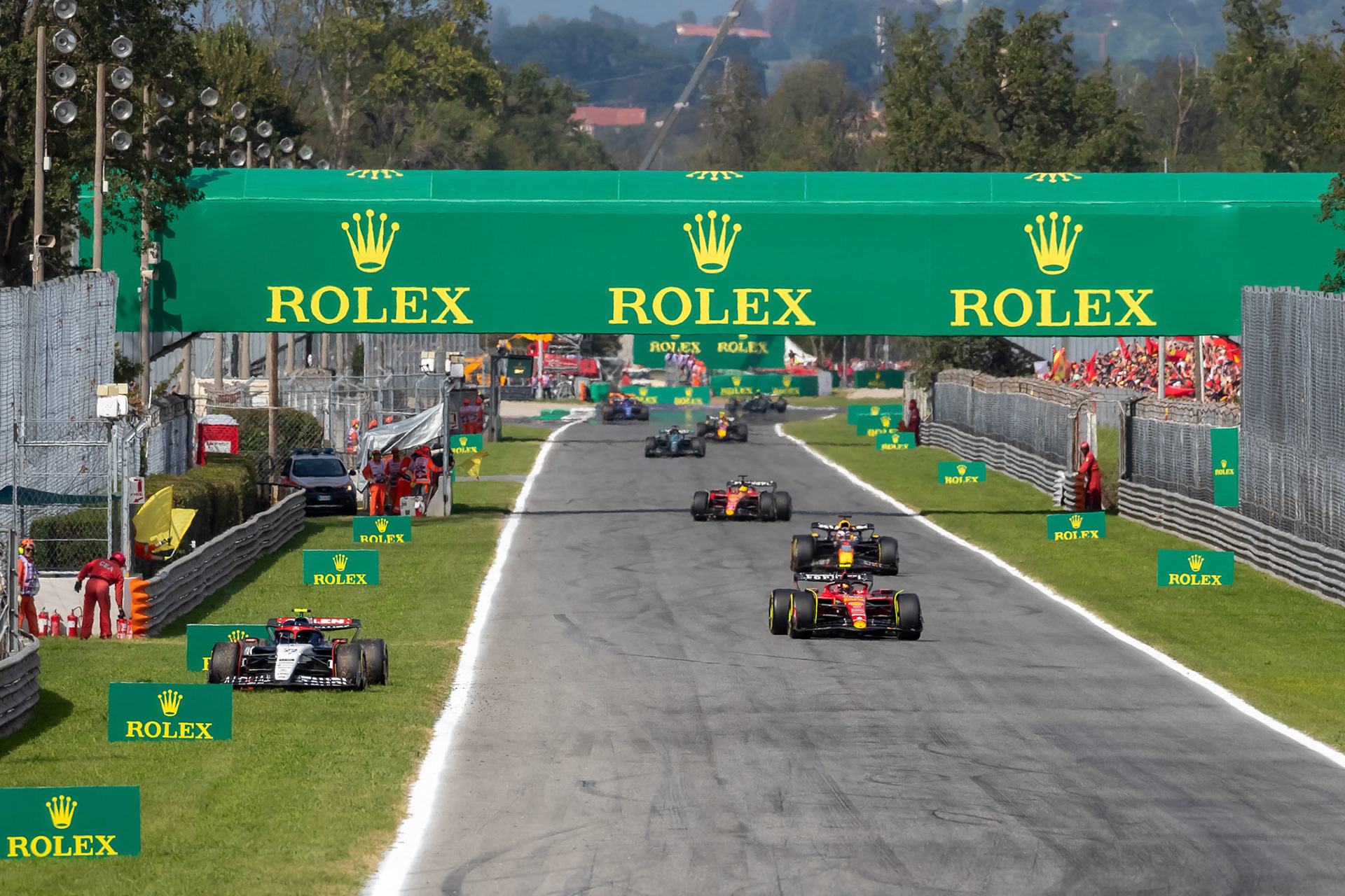 Der ausgefallene Yuki Tsunoda (JPN) Scuderia Alpha Tauri;Formel 1 GP Italien / Monza. Sonntag, 03.09.2023