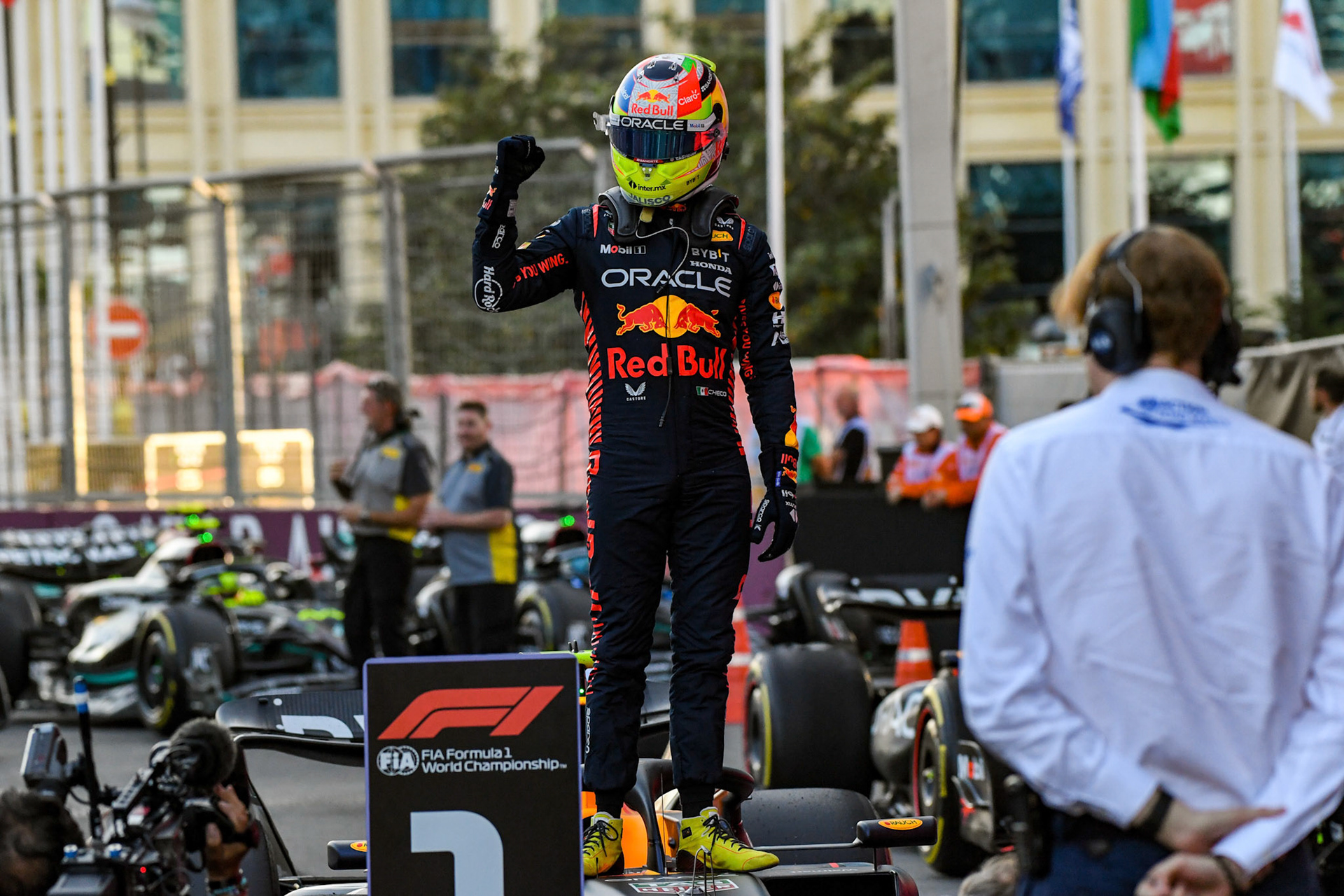 Sergio Perez (MEX) Red Bull Racing; Formel 1 GP Baku Azerbaijan. Samstag 29.04.2023
