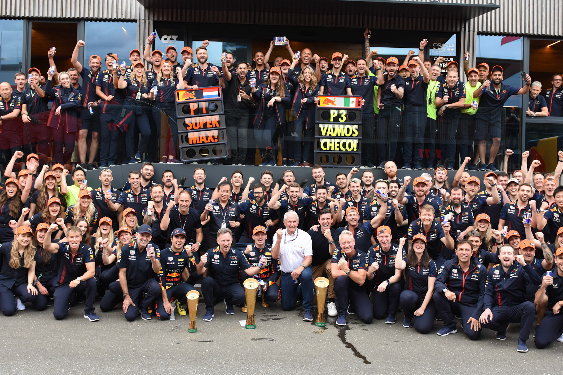 Red Bull Racing, Siegesfeier, Celebration; Formel 1 GP Austria / Österreich. Sonntag, 02.07.2023