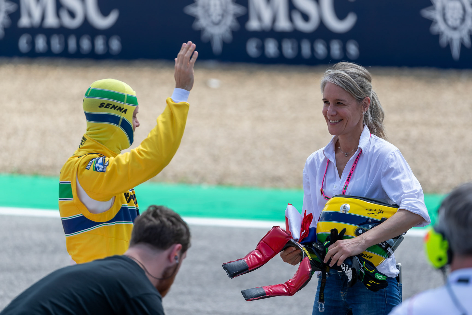 Sebastian Vettel und Britta Röske; F1 GP Imola / Italien Sonntag, 19.05.2024