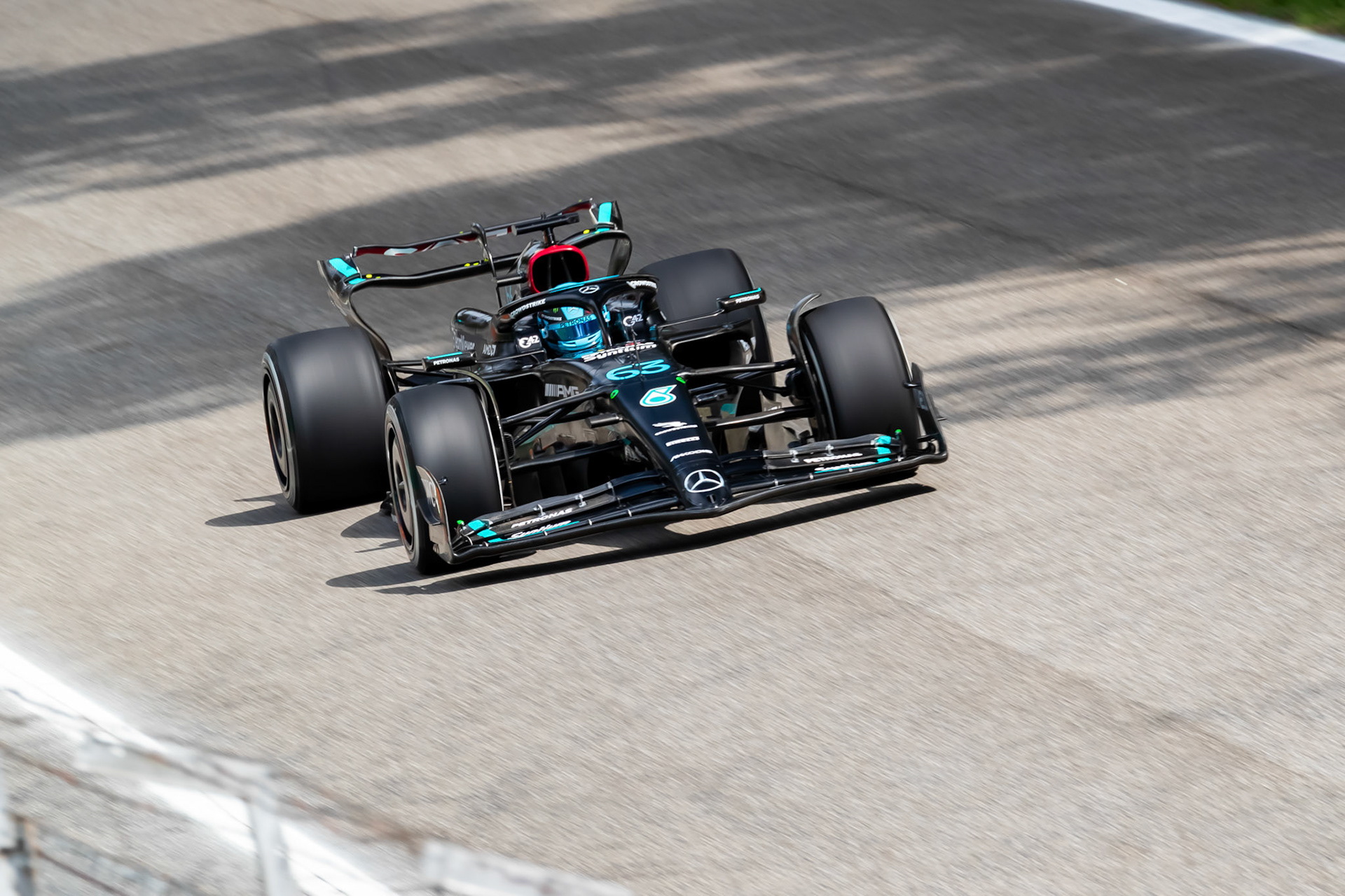 George Russell (GBR) Mercedes AMG F1 Team; Formel 1 GP Italien / Monza. Freitag, 01.09.2023