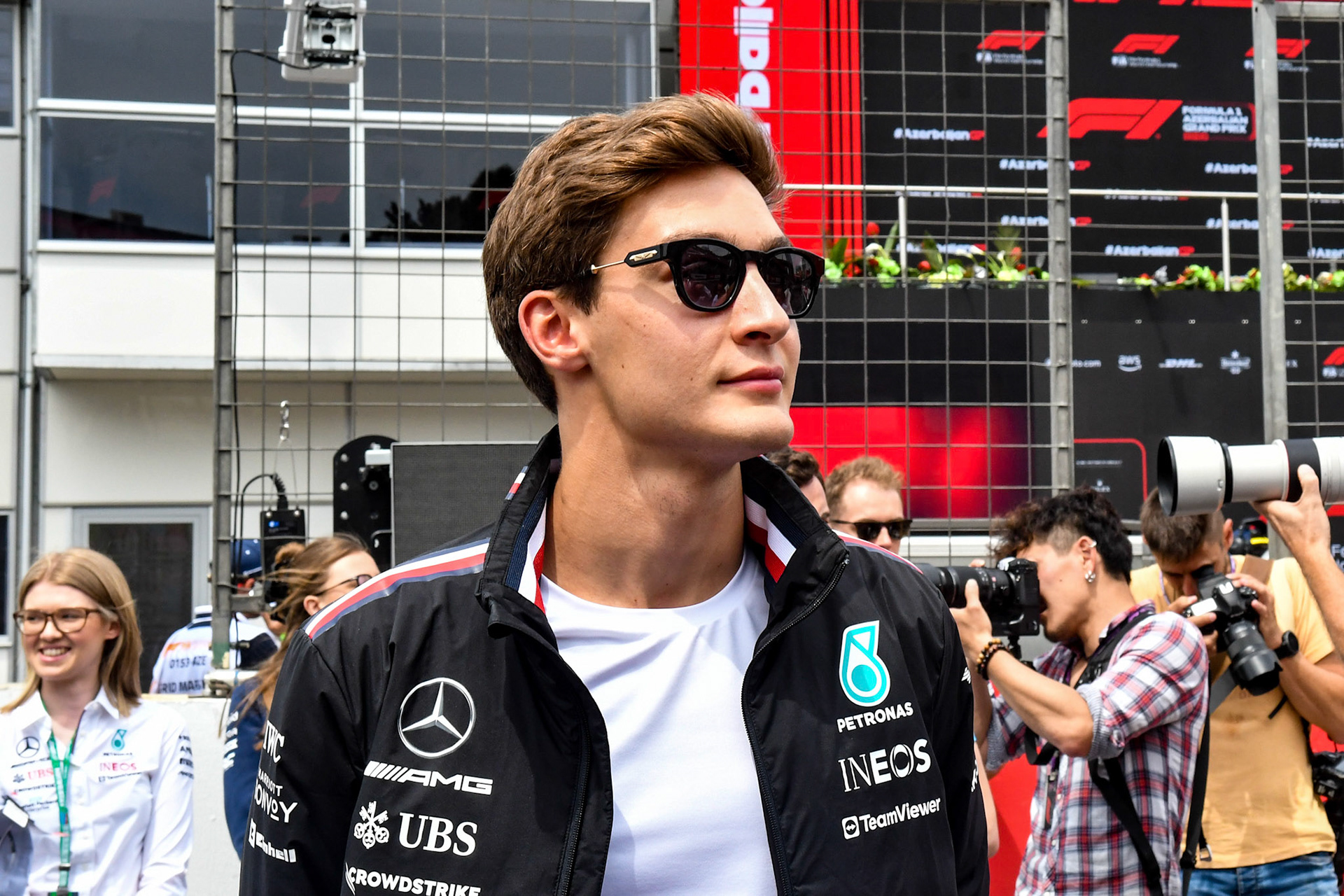 George Russell (GBR) Mercedes AMG F1 Team; Formel 1 GP Baku Azerbaijan. Sonntag 30.04.2023