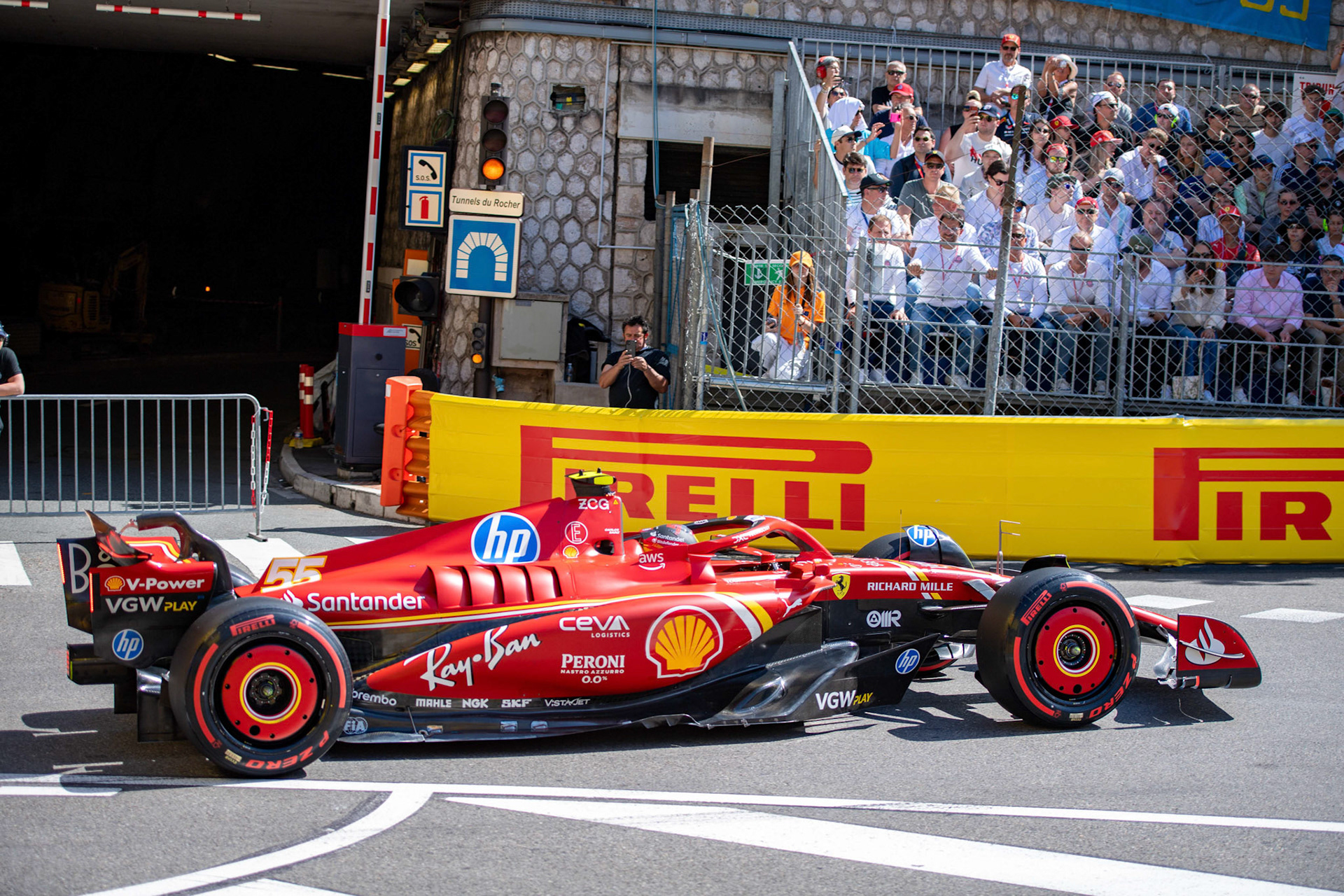 Carlos Sainz #55, Scuderia Ferrari Formel1 GP Monaco Samstag, 25.05.2024