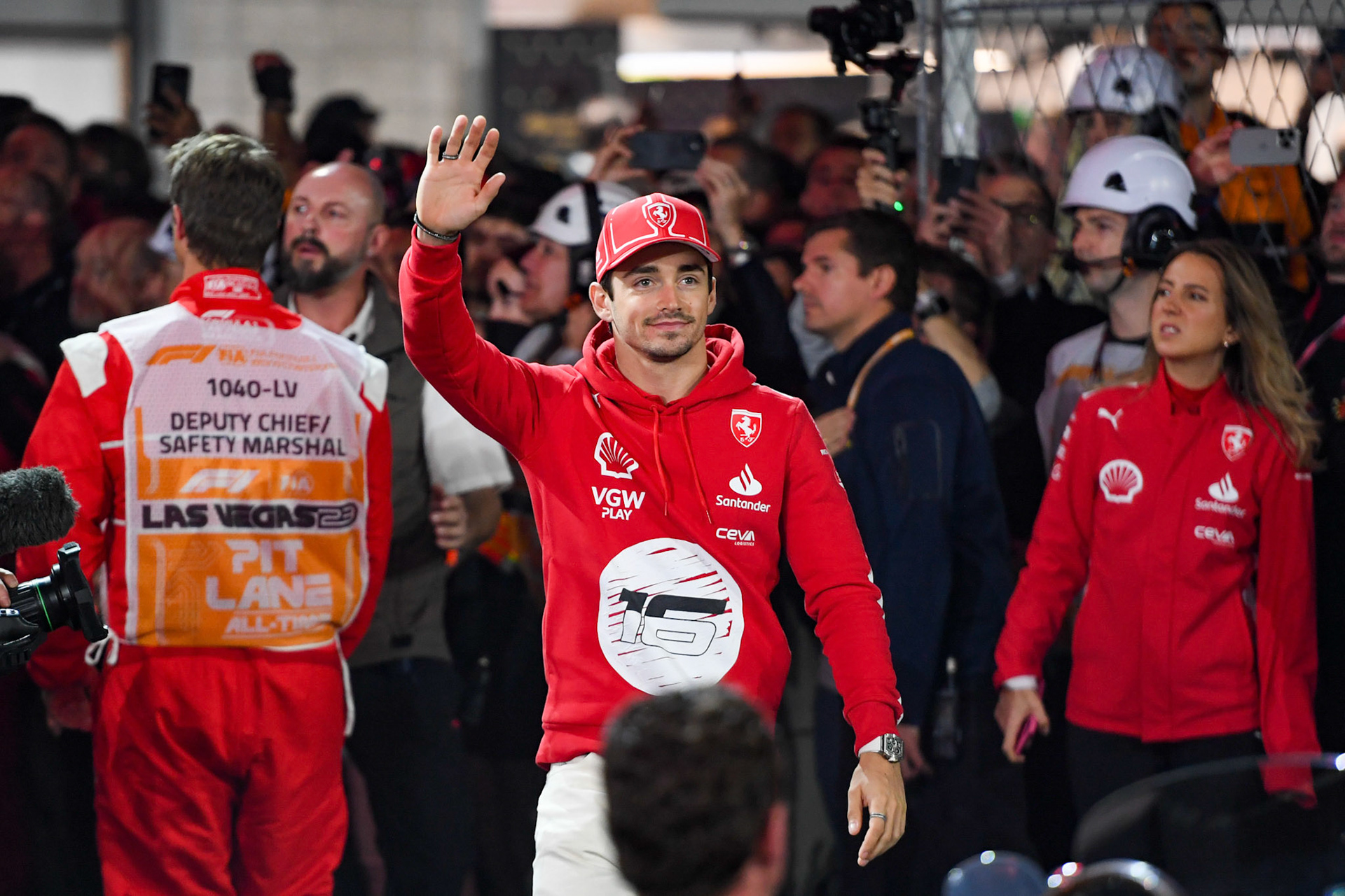 Charles Leclerc (MCO) Scuderia Ferrari;Formel 1 GP USA Las Vegas. Sonntag 19.11.2023