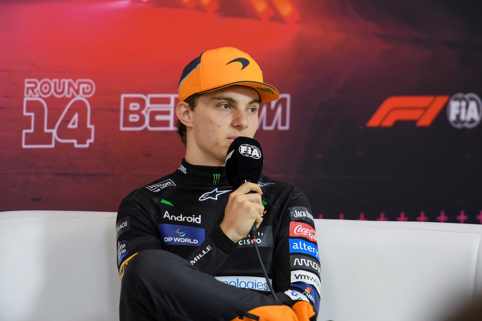 Oscar Piastri #81, McLaren Formula 1 Team in der Pressekonferenz;Formel 1 GP Spa / Belgien. Sonntag, 28.07.2024