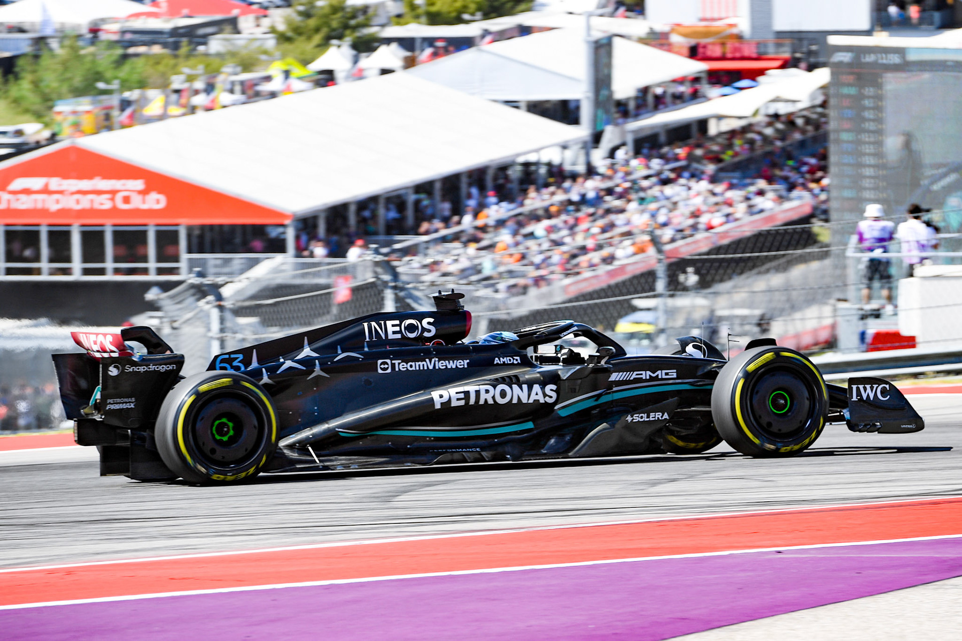 George Russell (GBR) Mercedes AMG F1 Team; Formel 1 GP USA Austin Texas. Sonntag 22.10.2023