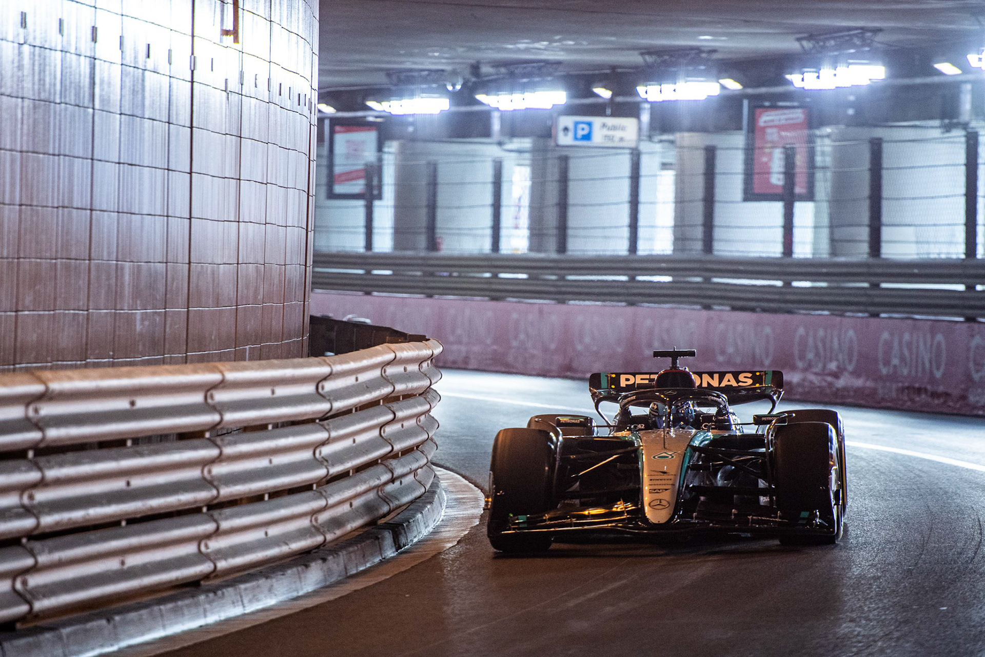 George Russell #63, Mercedes-AMG Petronas F1 Team; Formel1 GP Monaco Freitag, 24.05.2024