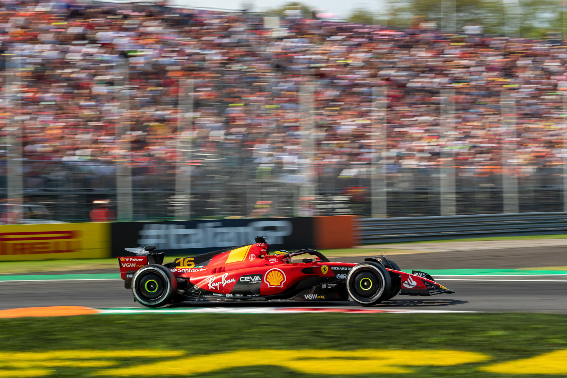 Charles Leclerc (MCO) Scuderia Ferrari;Formel 1 GP Italien / Monza. Samstag, 02.09.2023