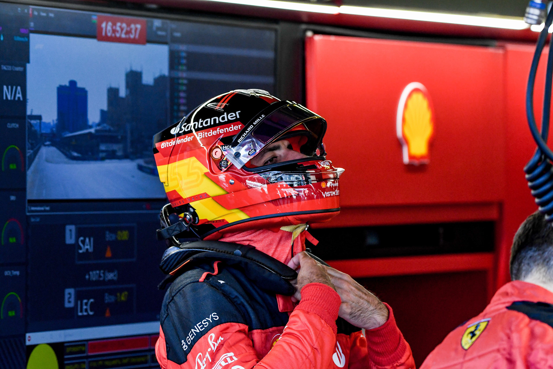 Carlos Sainz (ESP) Scuderia Ferrari; Formel 1 GP Baku Azerbaijan. Samstag 29.04.2023