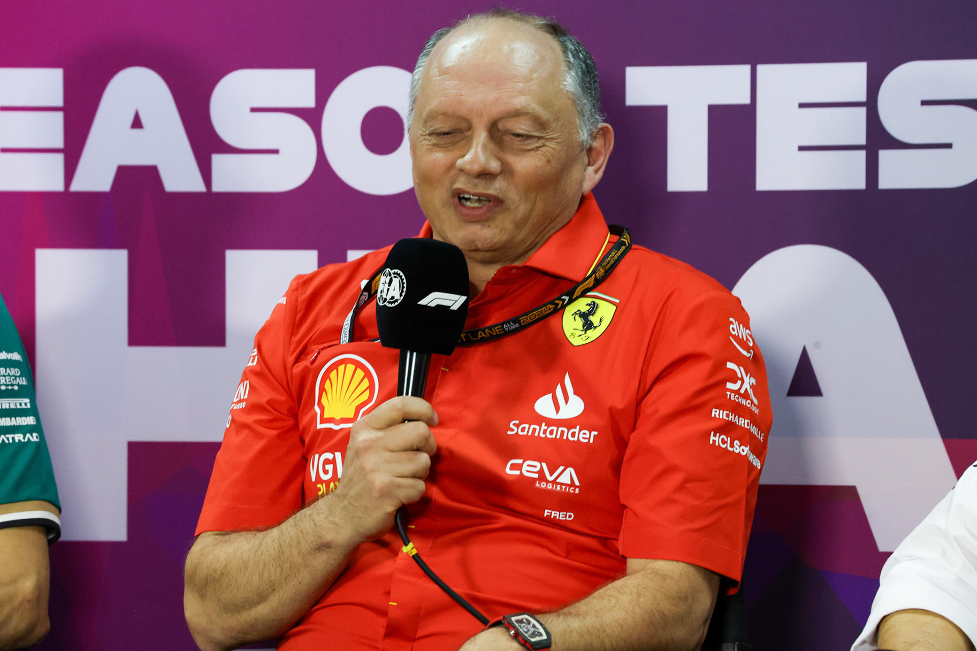 Frederic Vasseur, Teamchef Scuderia Ferrari; Formel 1 Pre-Season Tests Bahrain. Mittwoch, 21.02.2024