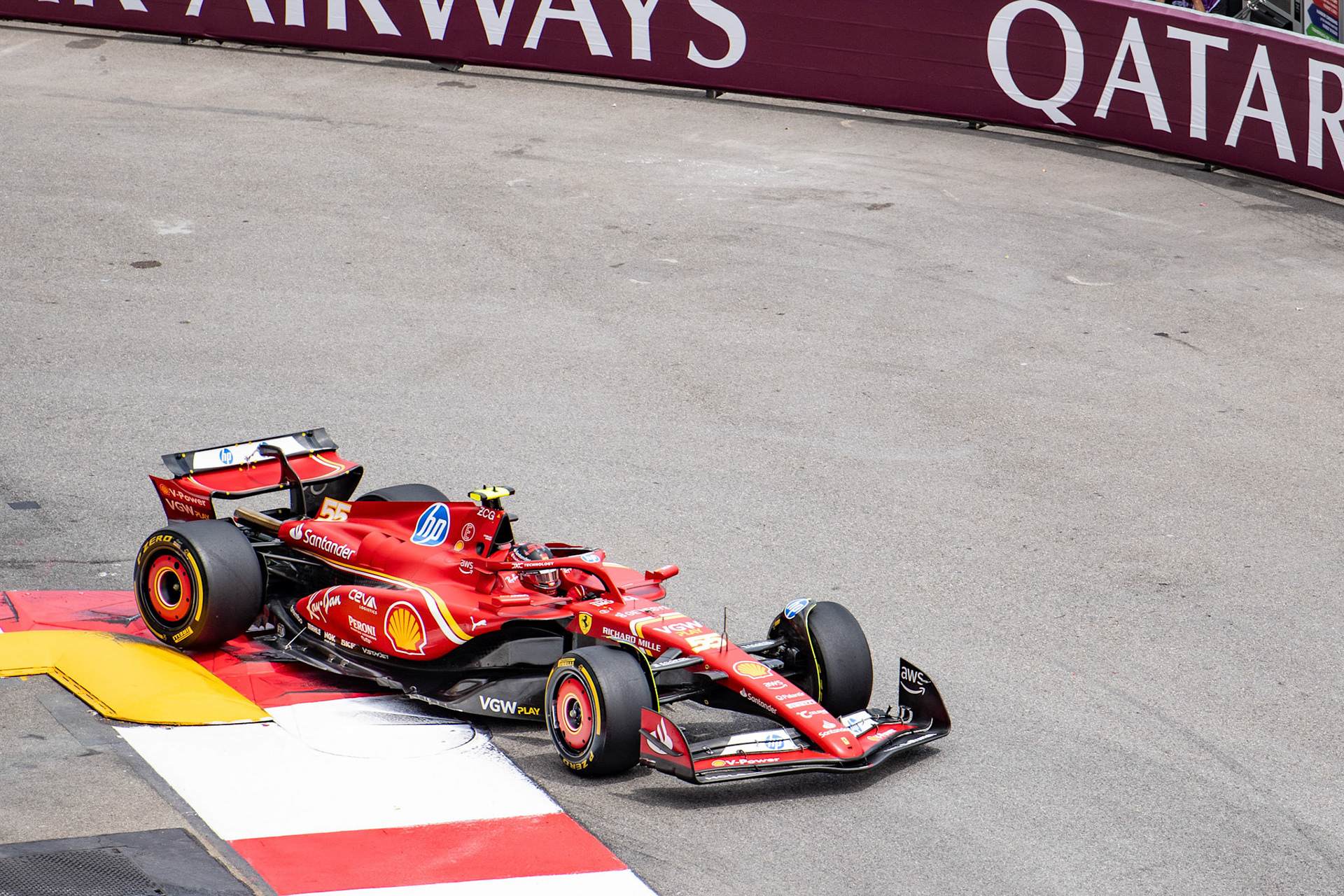Carlos Sainz #55, Scuderia Ferrari; Formel1 GP Monaco Freitag, 24.05.2024