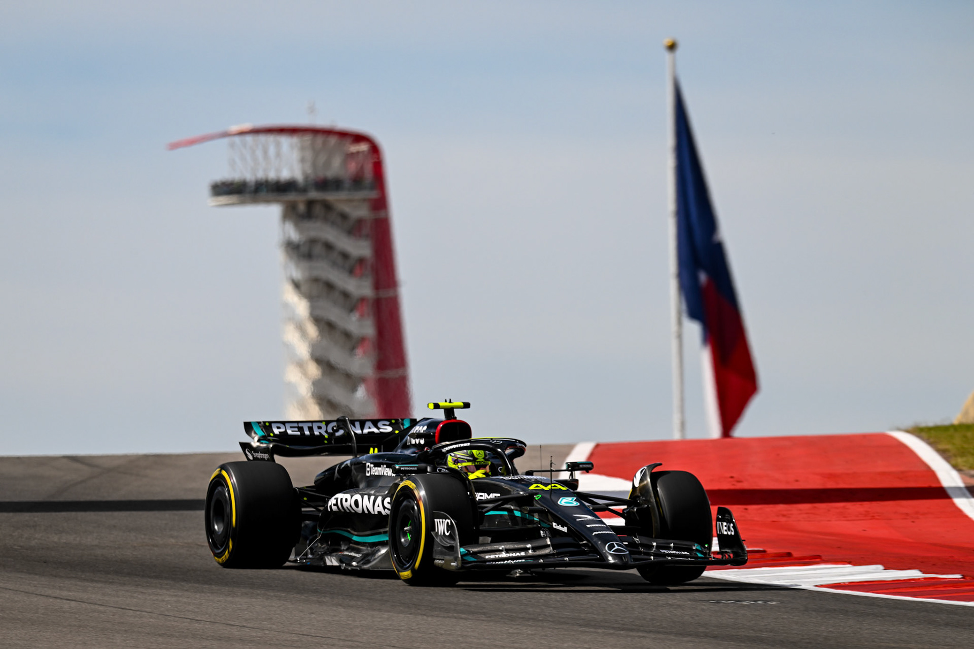 Lewis Hamilton (GBR) Mercedes AMG F1 Team; Formel 1 GP USA Austin Texas. Samstag 21.10.2023