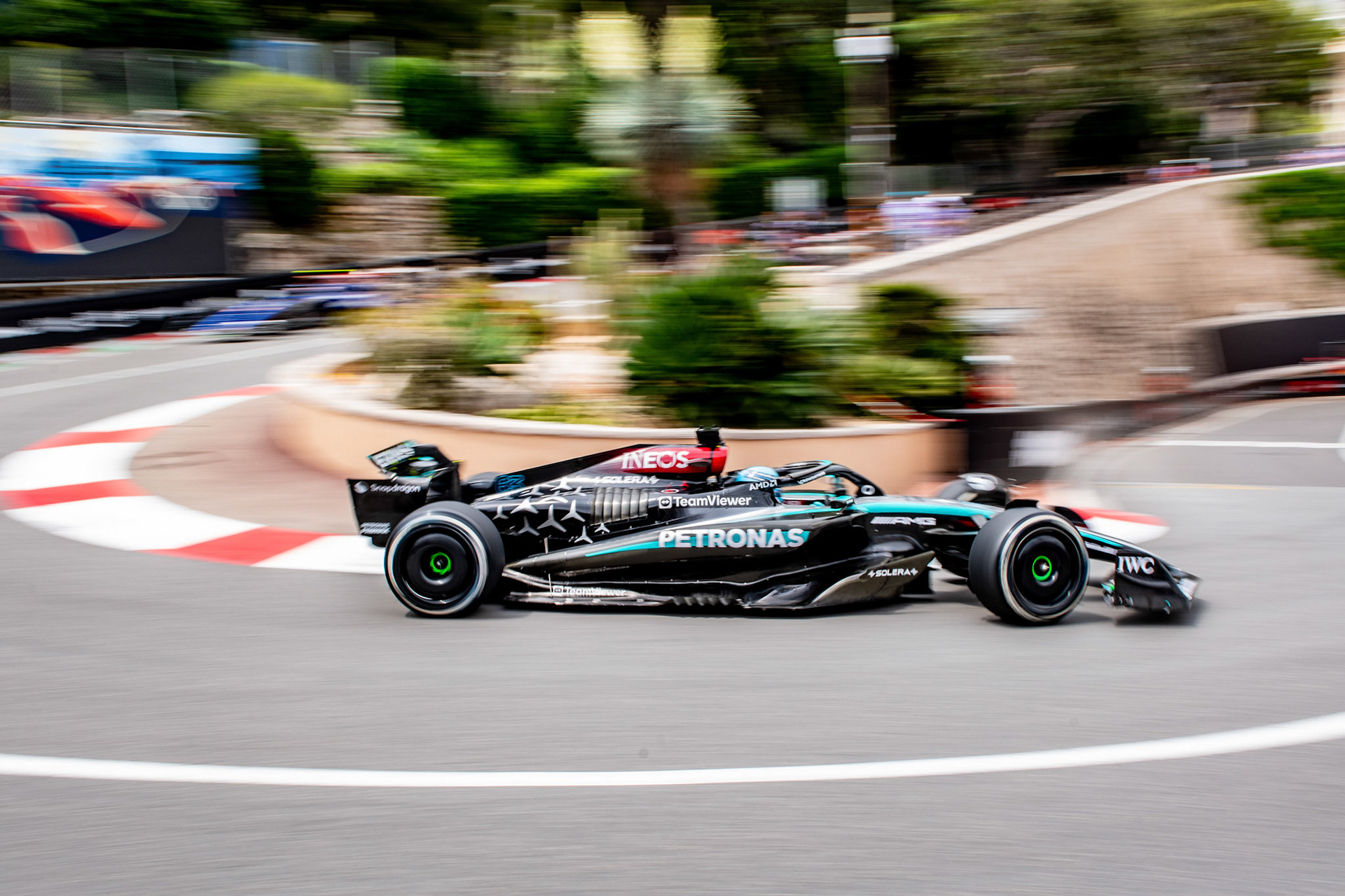 George Russell #63, Mercedes-AMG Petronas F1 Team; Formel1 GP Monaco Freitag, 24.05.2024