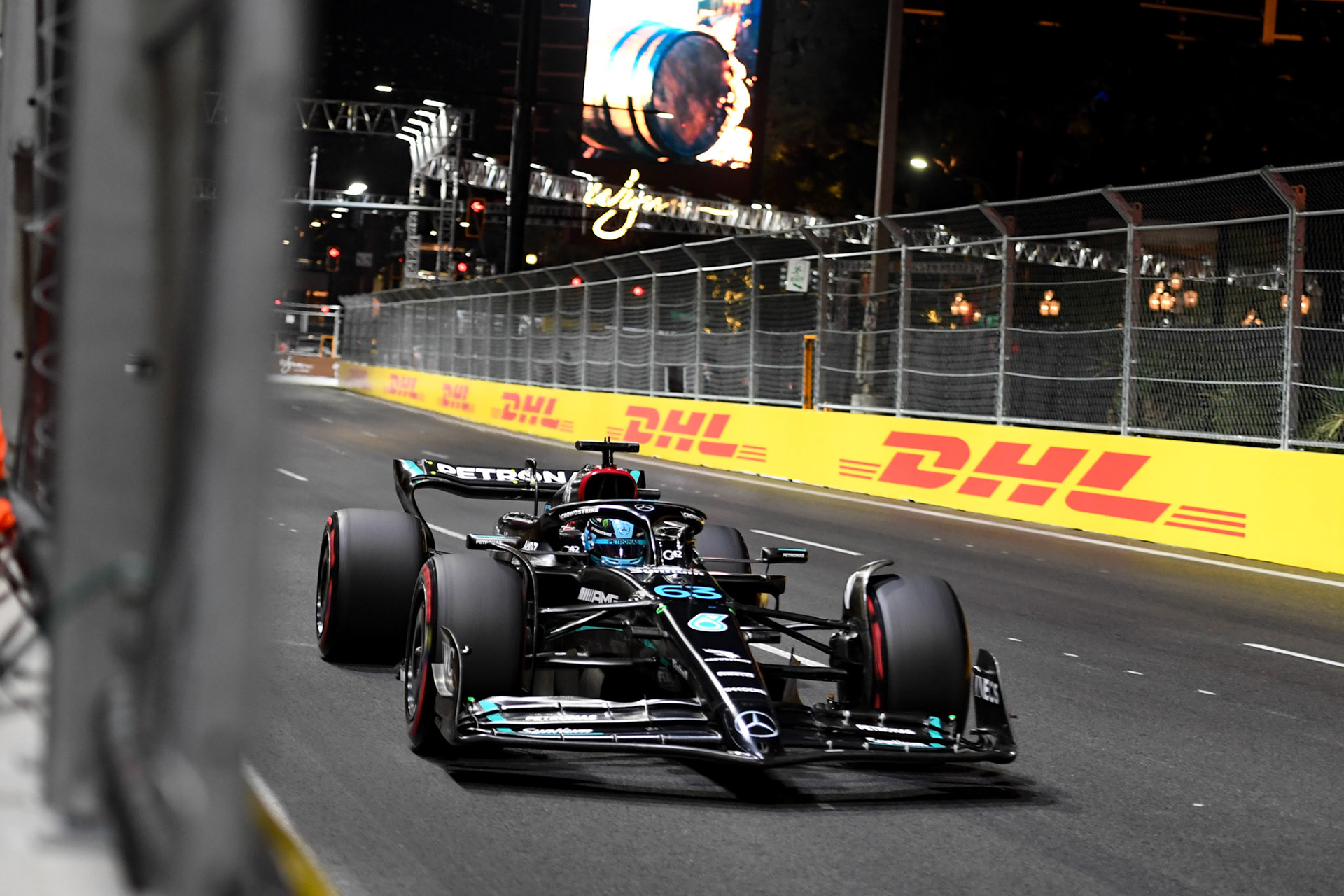 George Russell (GBR) Mercedes AMG F1 Team; Formel 1 GP USA Las Vegas. Samstag 18.11.2023