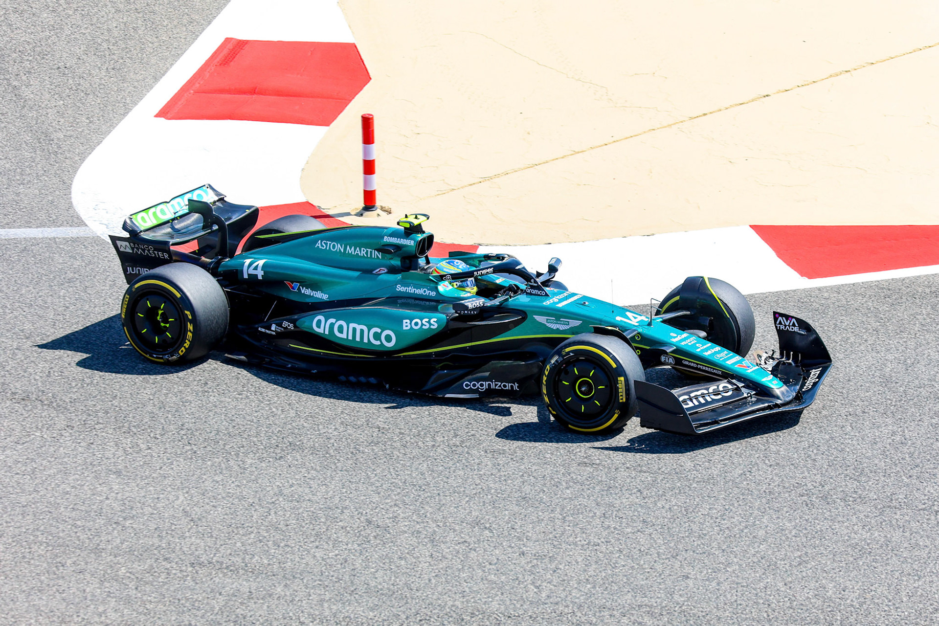 Fernando Alonso #14, Aston Martin Aramco F1 Team; Formel 1 Pre-Season Tests Bahrain. Donnerstag, 22.02.2024