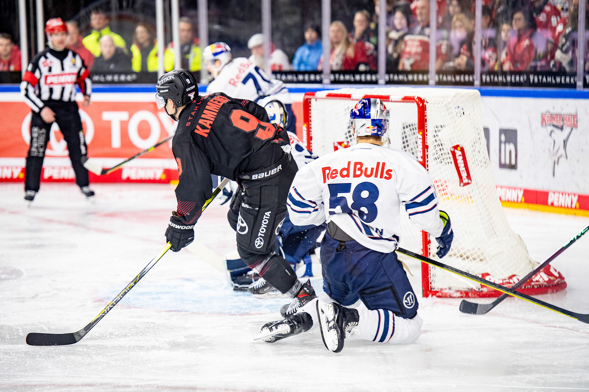 Ryan McKiernan, Maximilian Kammerer; DEL Kölner Haie - EHC Red Bull München, 05.01.2024