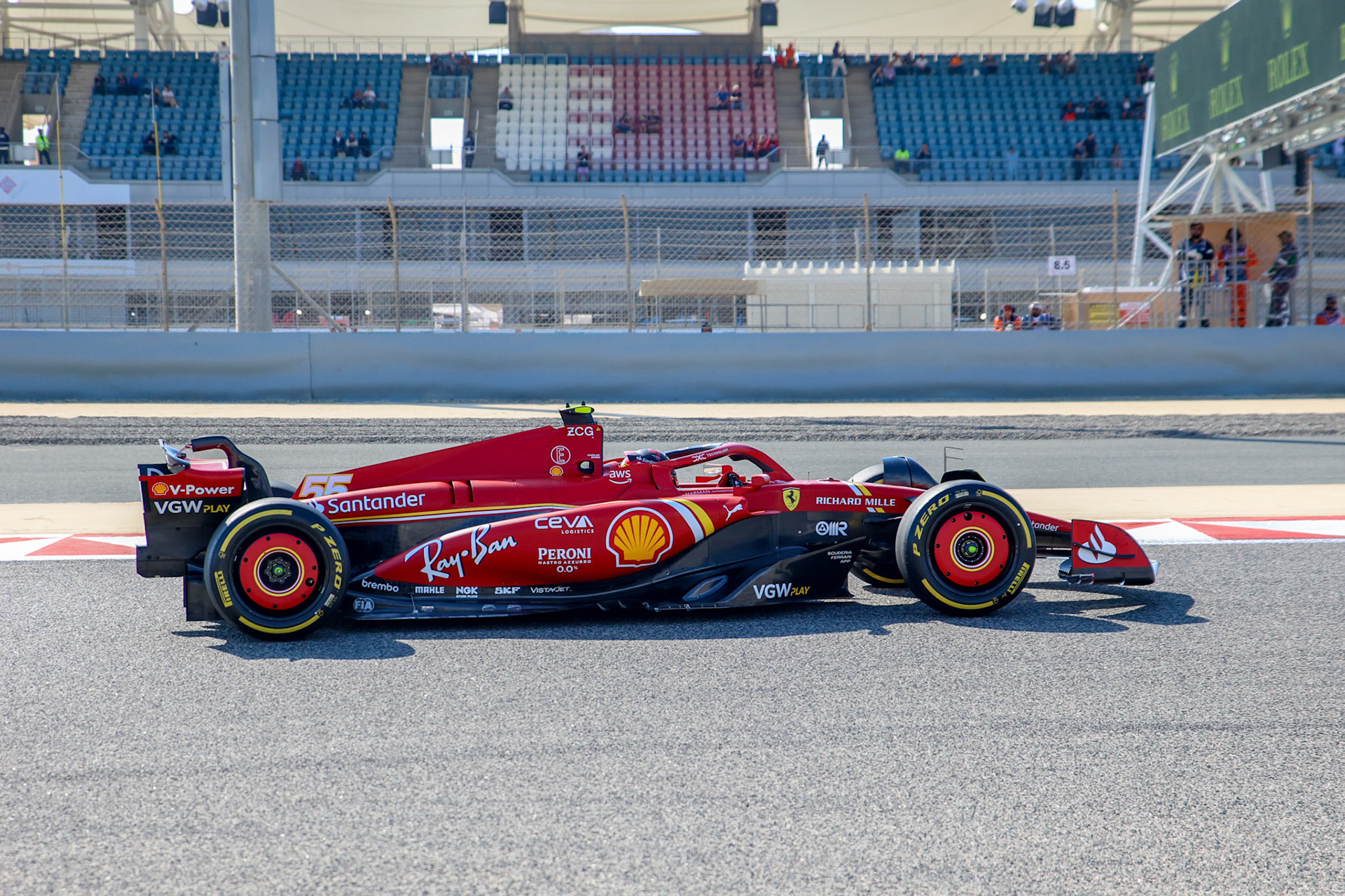 Carlos Sainz #55, Scuderia Ferrari; Formel 1 GP Bahrain. Donnerstag 29.02.2024