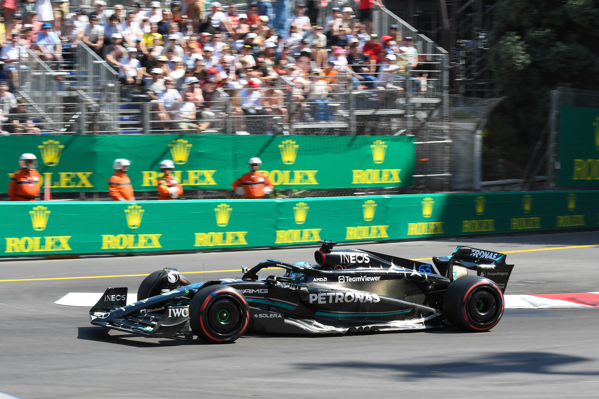 George Russell (GBR) Mercedes AMG F1 Team; Formel 1 GP Monaco. Samstag 27.05.2023