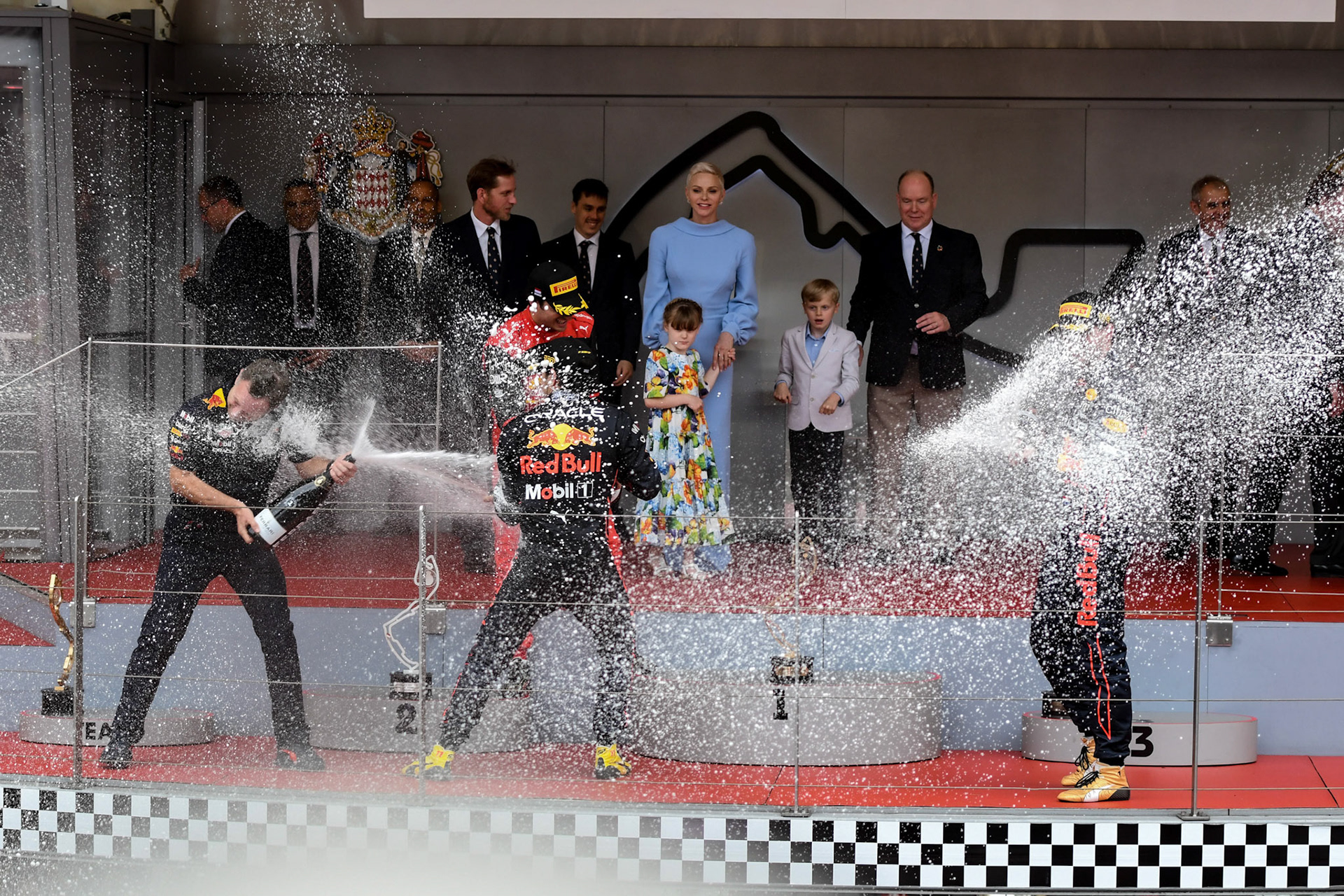 Podium; Formel 1 Monaco am 29.05.2022