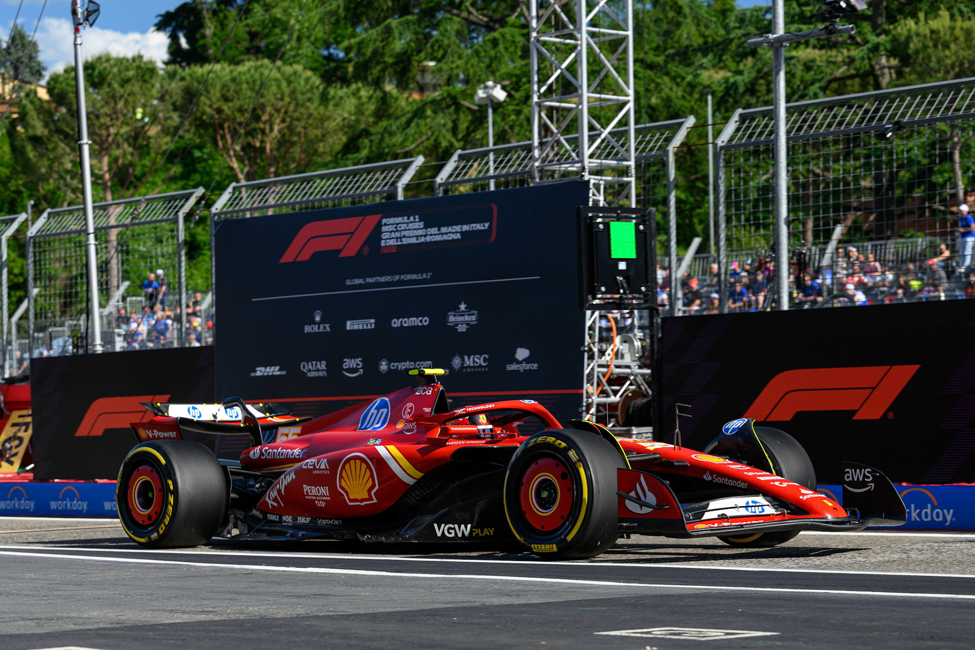 Carlos Sainz #55, Scuderia Ferrari; F1 GP Imola / Italien Freitag, 17.05.2024