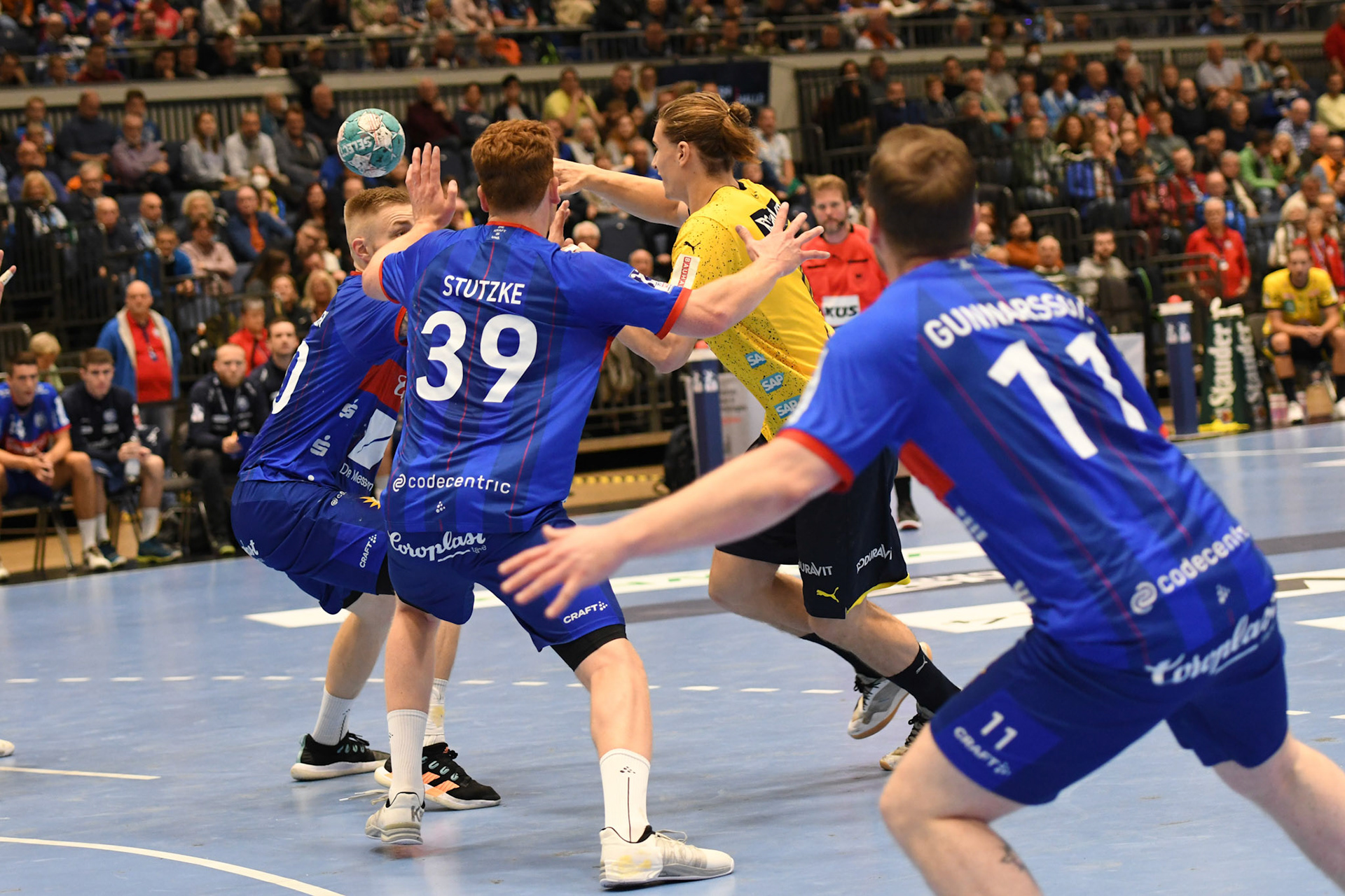 Lukas Stutzke #39; Handball Bundesliga; BHC 06 - Rhein Neckar Loewen 29.09.2022