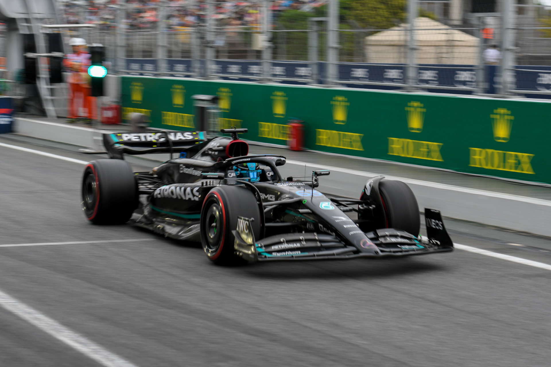 George Russell (GBR) Mercedes AMG F1 Team; Formel 1 GP Barcelona. Samstag 03.06.2023