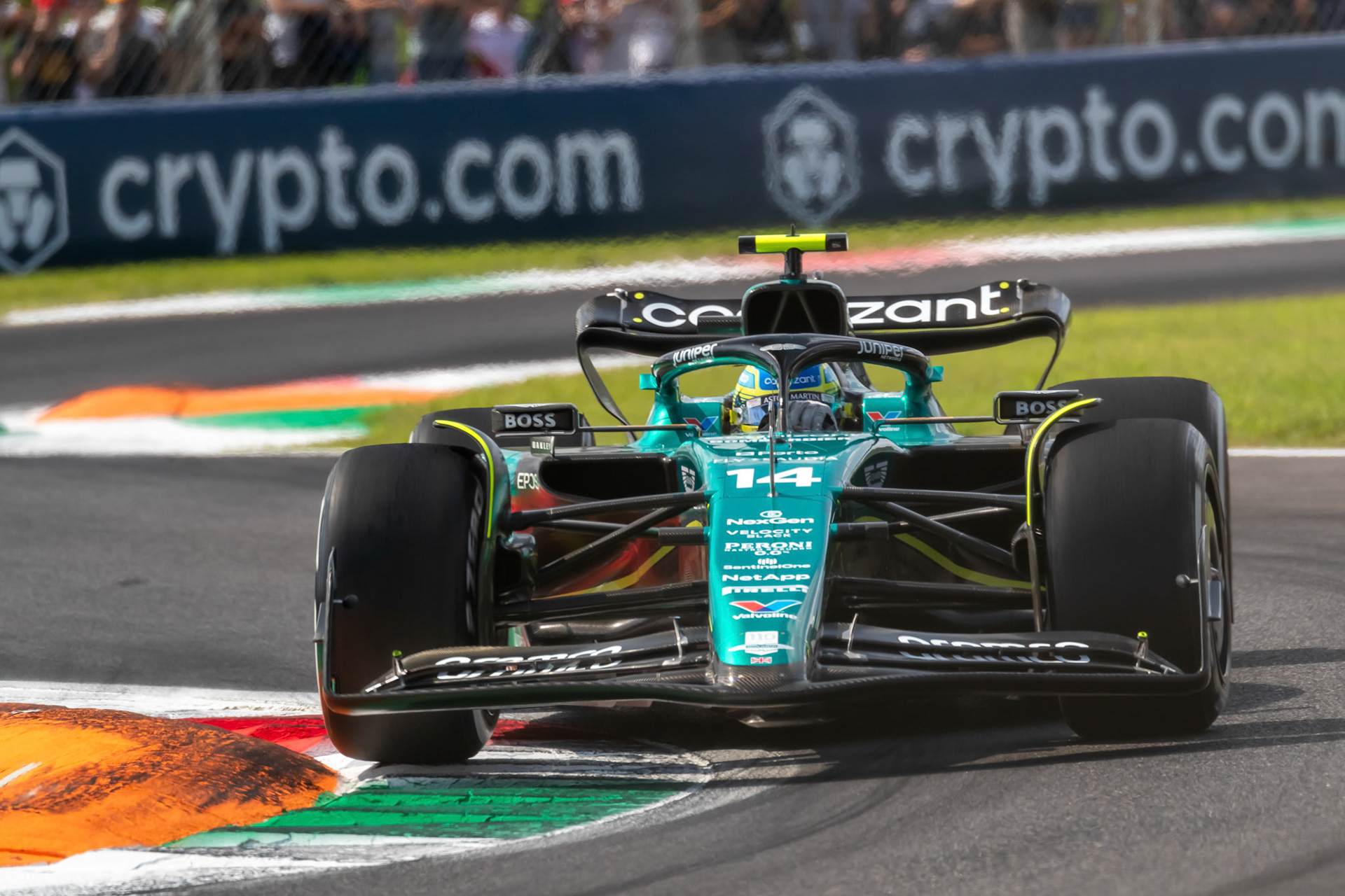 Fernando Alonso (ESP) Aston Martin Formula One Team; Formel 1 GP Italien / Monza. Samstag, 02.09.2023