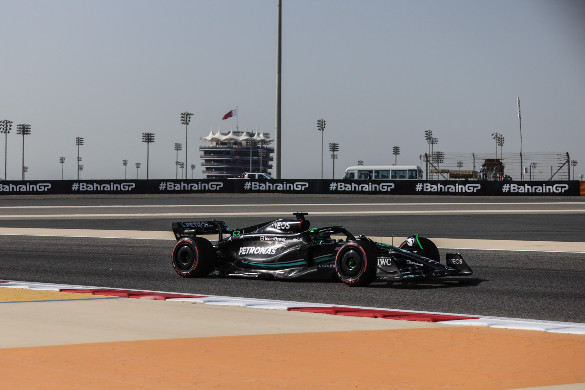 George Russell (GBR) Mercedes AMG F1 Team; Formel 1 GP Bahrain. Samstag 04.03.2023