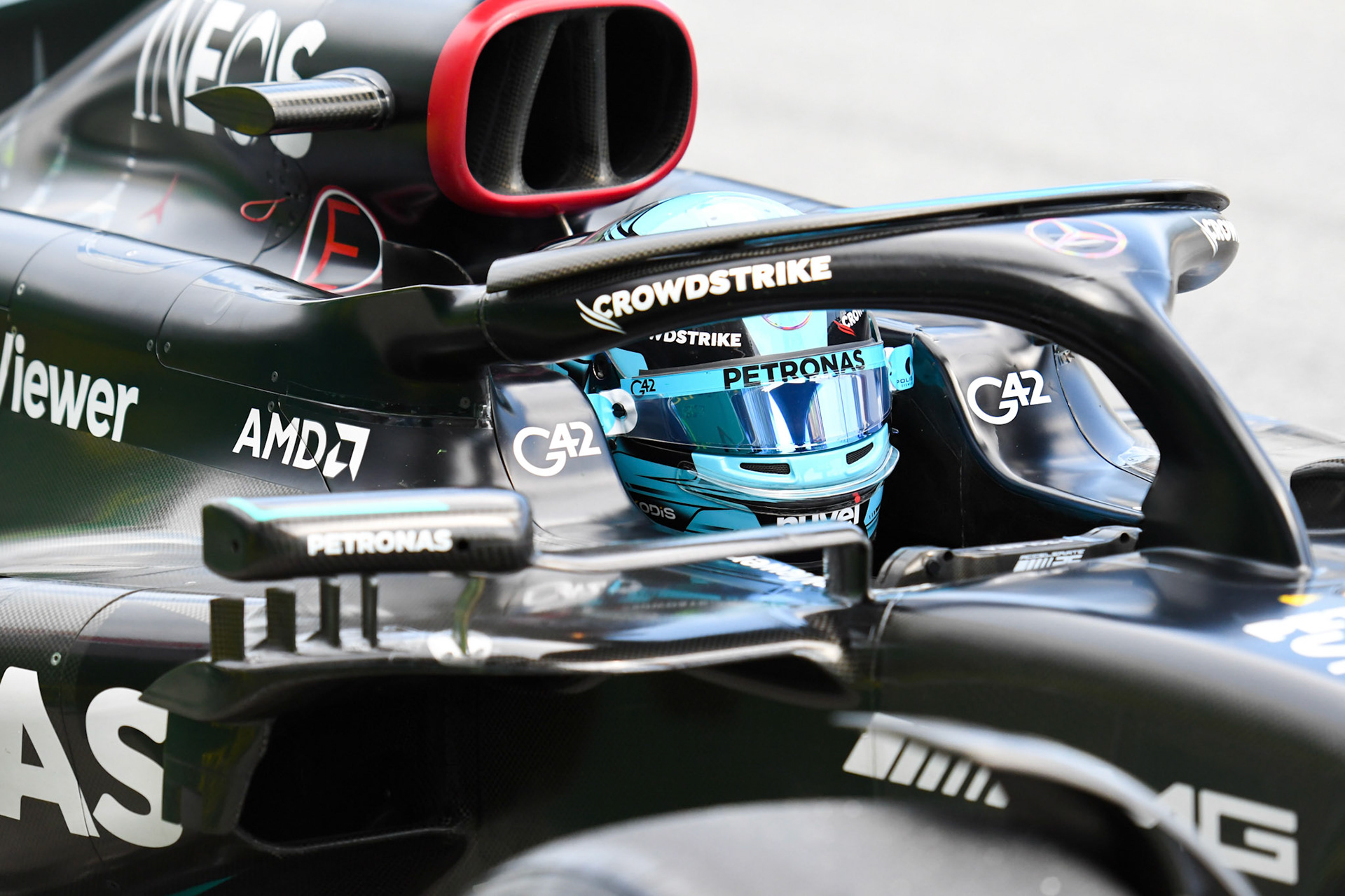 George Russell (GBR) Mercedes AMG F1 Team; Formel 1 GP Barcelona. Freitag 02.06.2023