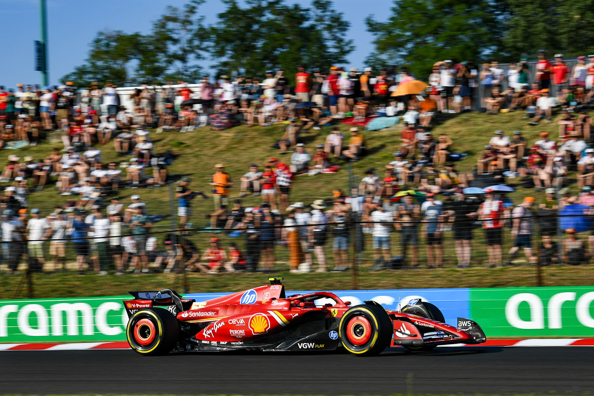 Carlos Sainz #55, Scuderia Ferrari;Formel 1 Budapest / Ungarn, 20.07.2024