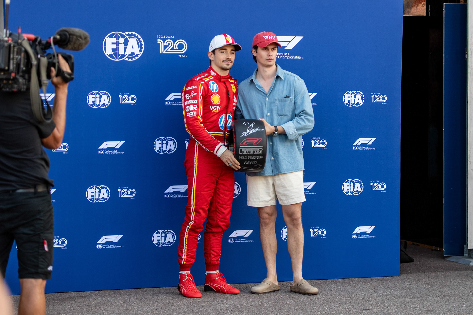 Charles Leclerc #16, Scuderia Ferrari und Nicholas Galitzine; Formel1 GP Monaco Samstag, 25.05.2024