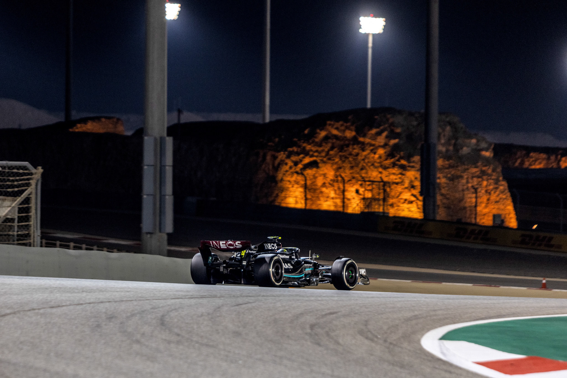 Lewis Hamilton (GBR) Mercedes AMG F1 Team; Formel 1 GP Bahrain. Sonntag 05.03.2023