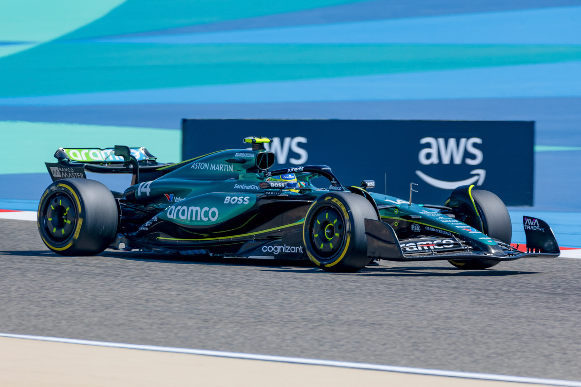Fernando Alonso #14, Aston Martin Aramco F1 Team; Formel 1 Pre-Season Tests Bahrain. Mittwoch, 21.02.2024