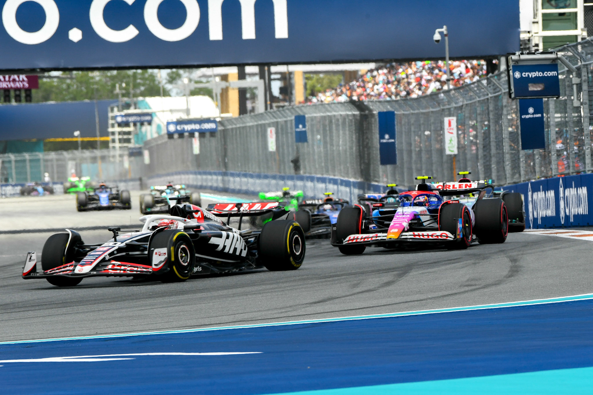 Kevin Magnussen #20, MoneyGram Haas F1 Team, Yuki Tsunoda #22, Visa Cash App RB Formula One Team; Formel 1 GP Miami / USA. 05.05.2024