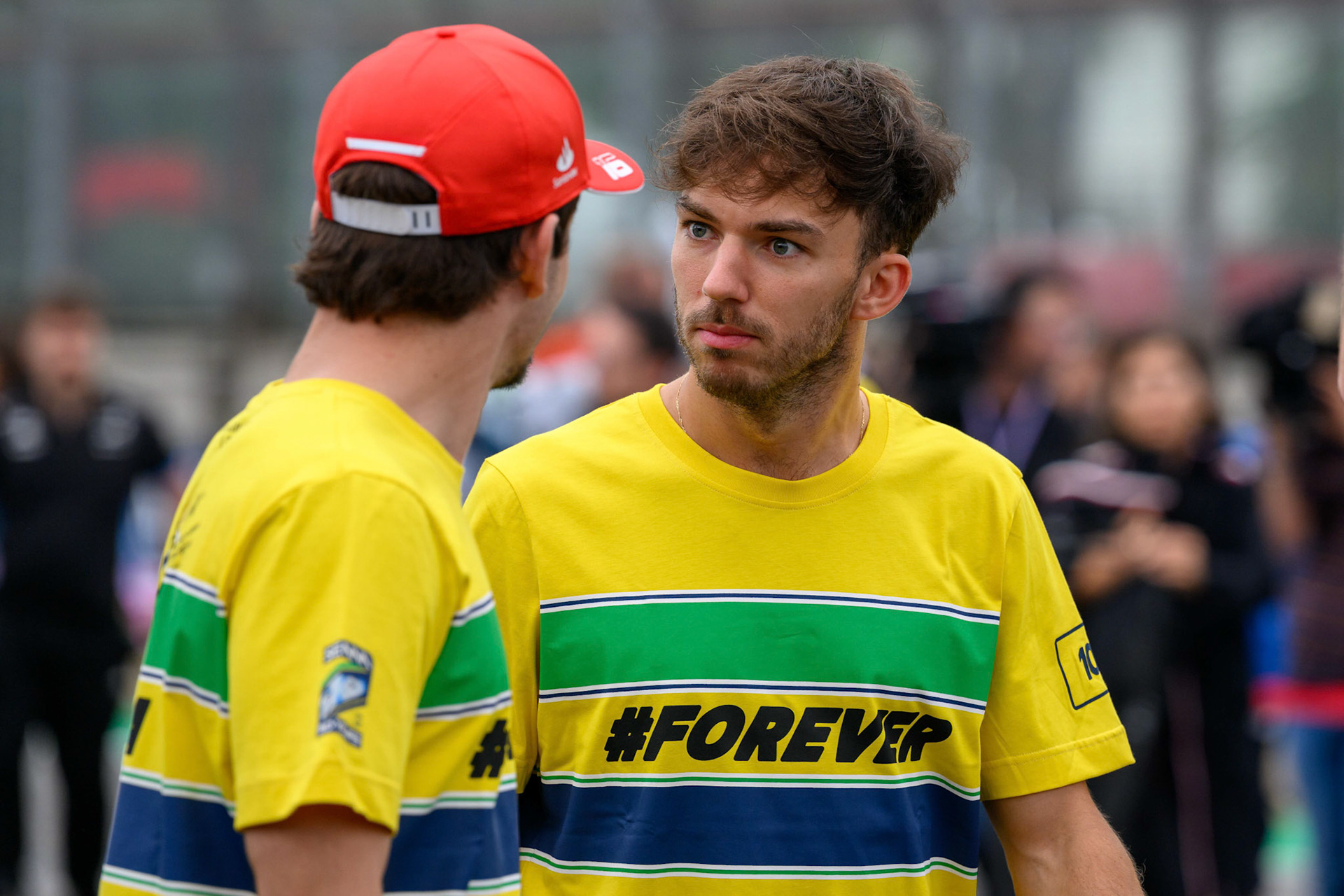 Pierre Gasly #10, BWT Alpine F1 Team, Charles Leclerc #16, Scuderia Ferrari; F1 GP Imola / Italien Donnerstag, 16.05.2024