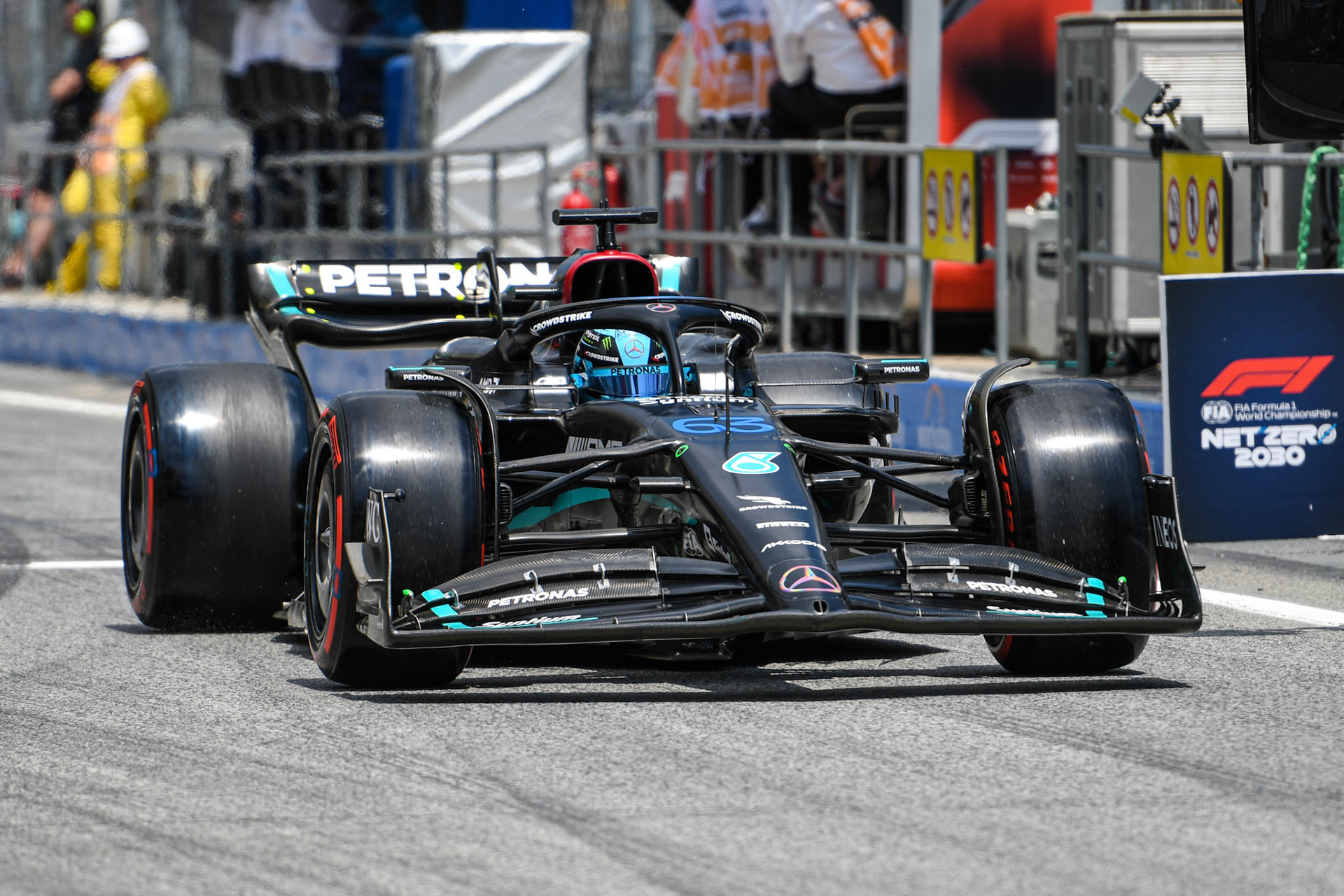 George Russell (GBR) Mercedes AMG F1 Team; Formel 1 GP Barcelona. Freitag 02.06.2023
