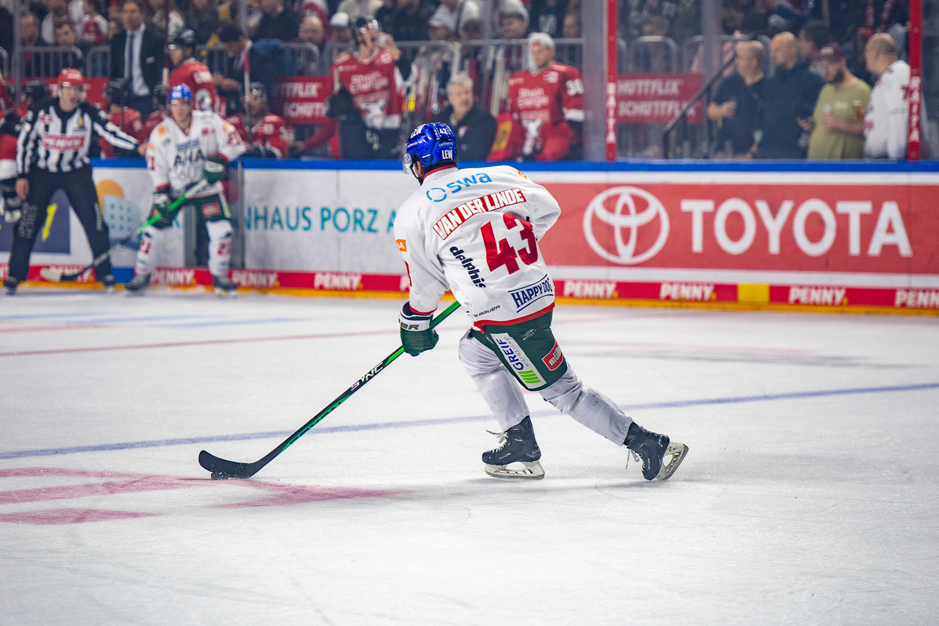 Leon van der Linde; DEL Kölner Haie - Augsburger Panther, 03.10.2023