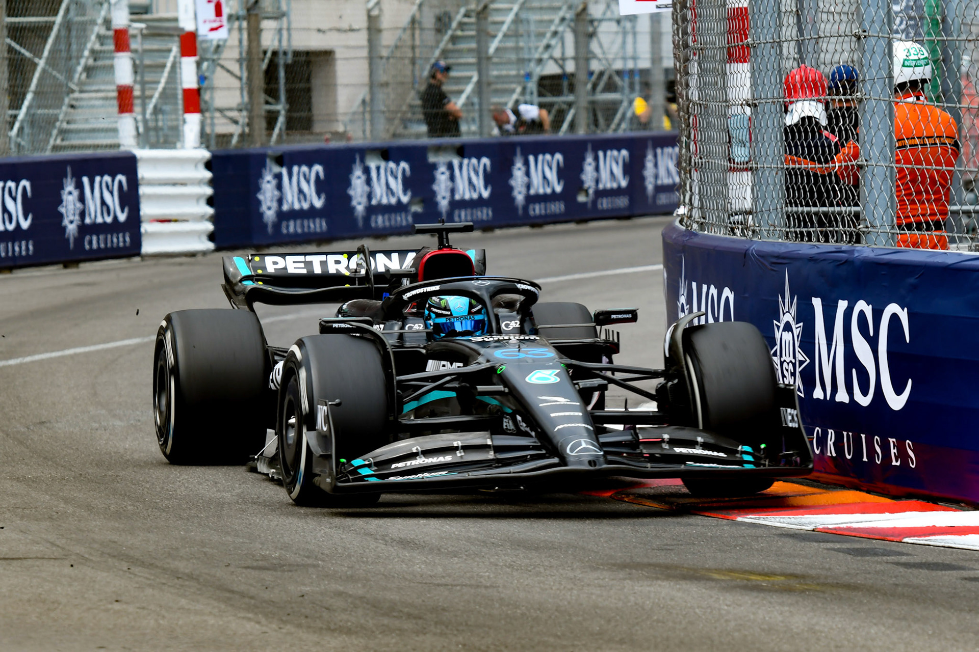 George Russell (GBR) Mercedes AMG F1 Team; Formel 1 GP Monaco. Sonntag 28.05.2023