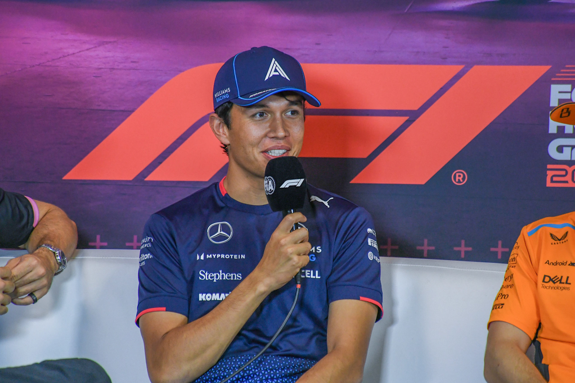 Alexander Albon #23, Williams Racing in der Pressekonferenz;Formel 1 Budapest / Ungarn, 20.07.2024